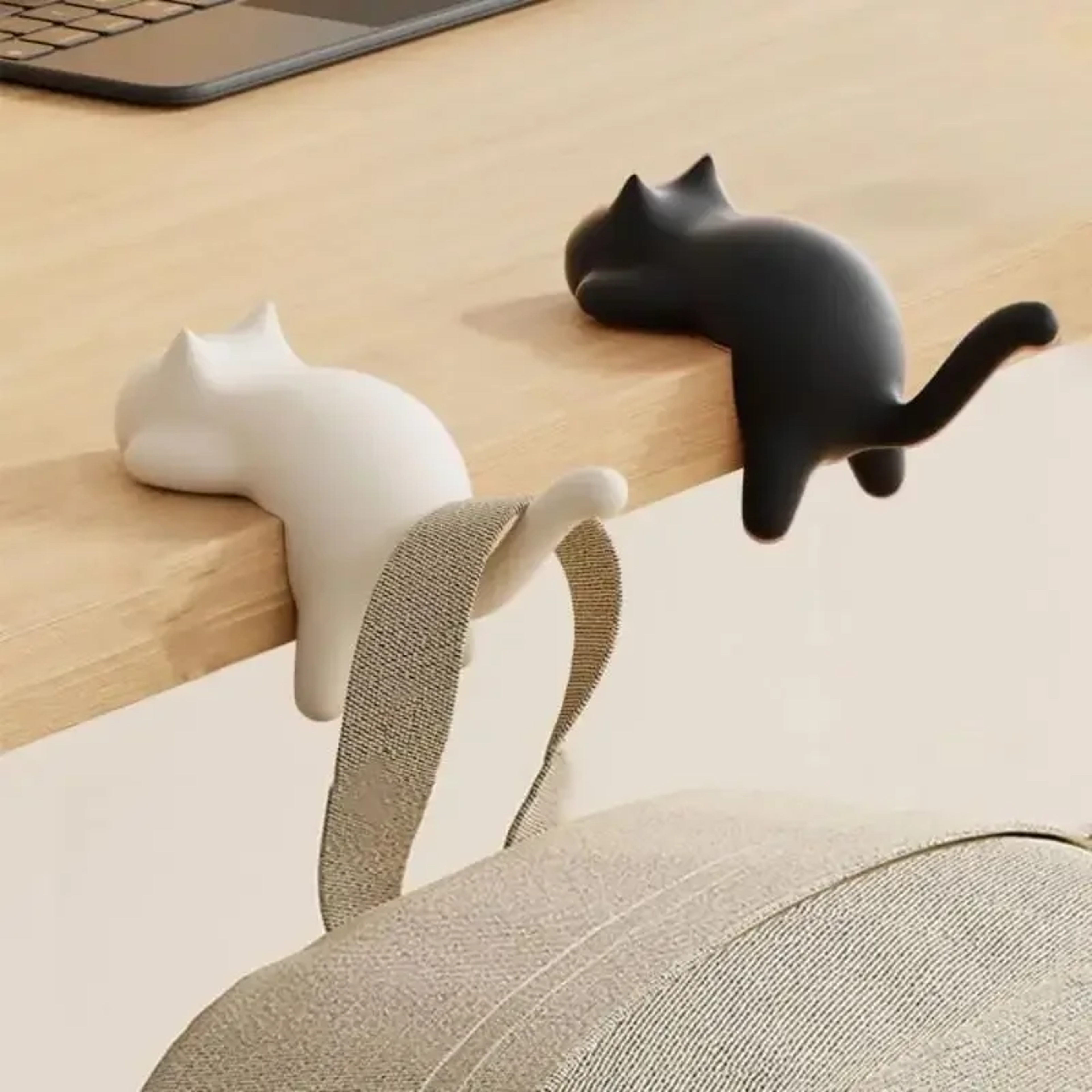 Cat Shaped Desktop Backpack Hook Multifunctional Key Hook For Students Strong LoadBearing No Punchi 4