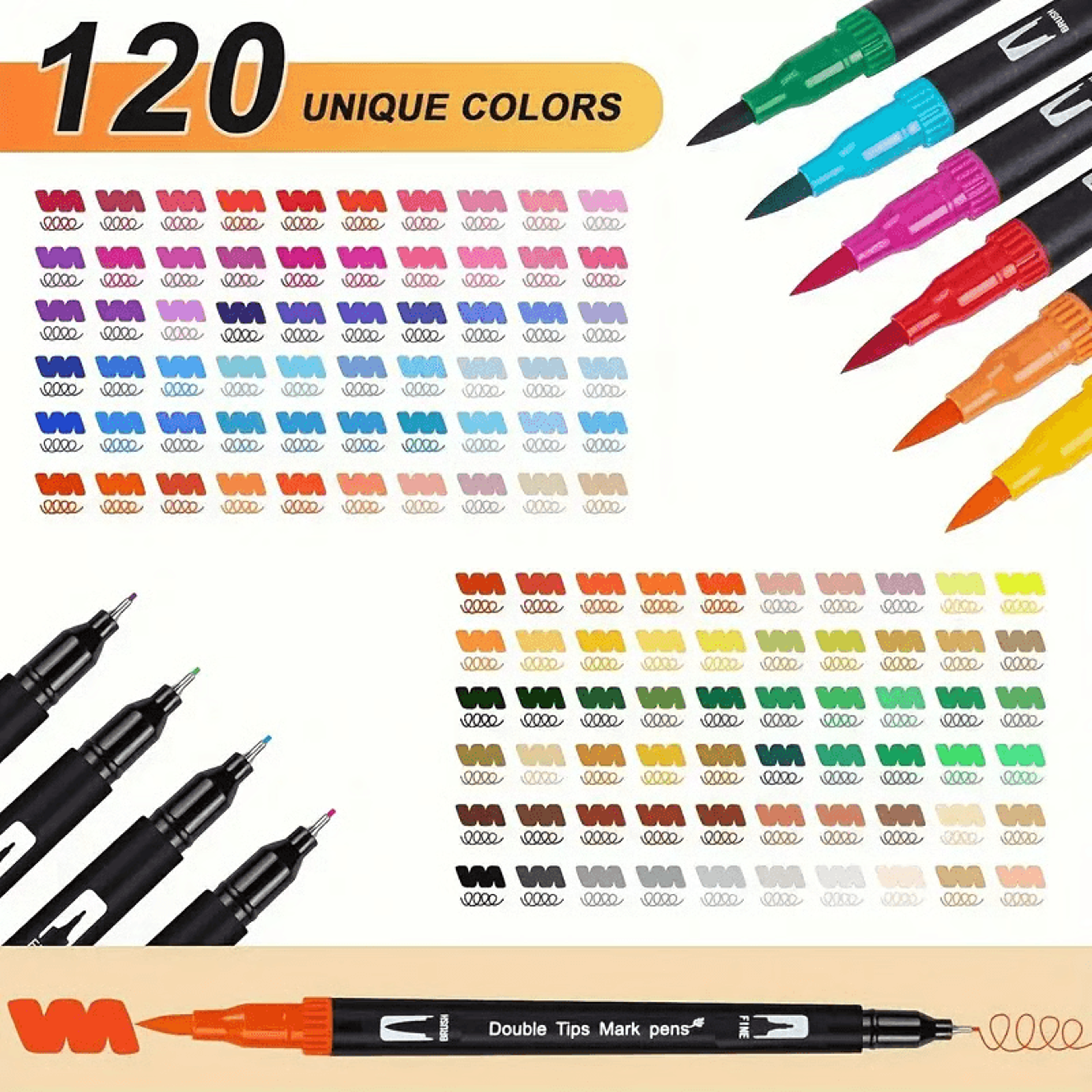 Dual Tip Brush Pens For Smooth Coloring Lettering And Clean Detail Lines 7