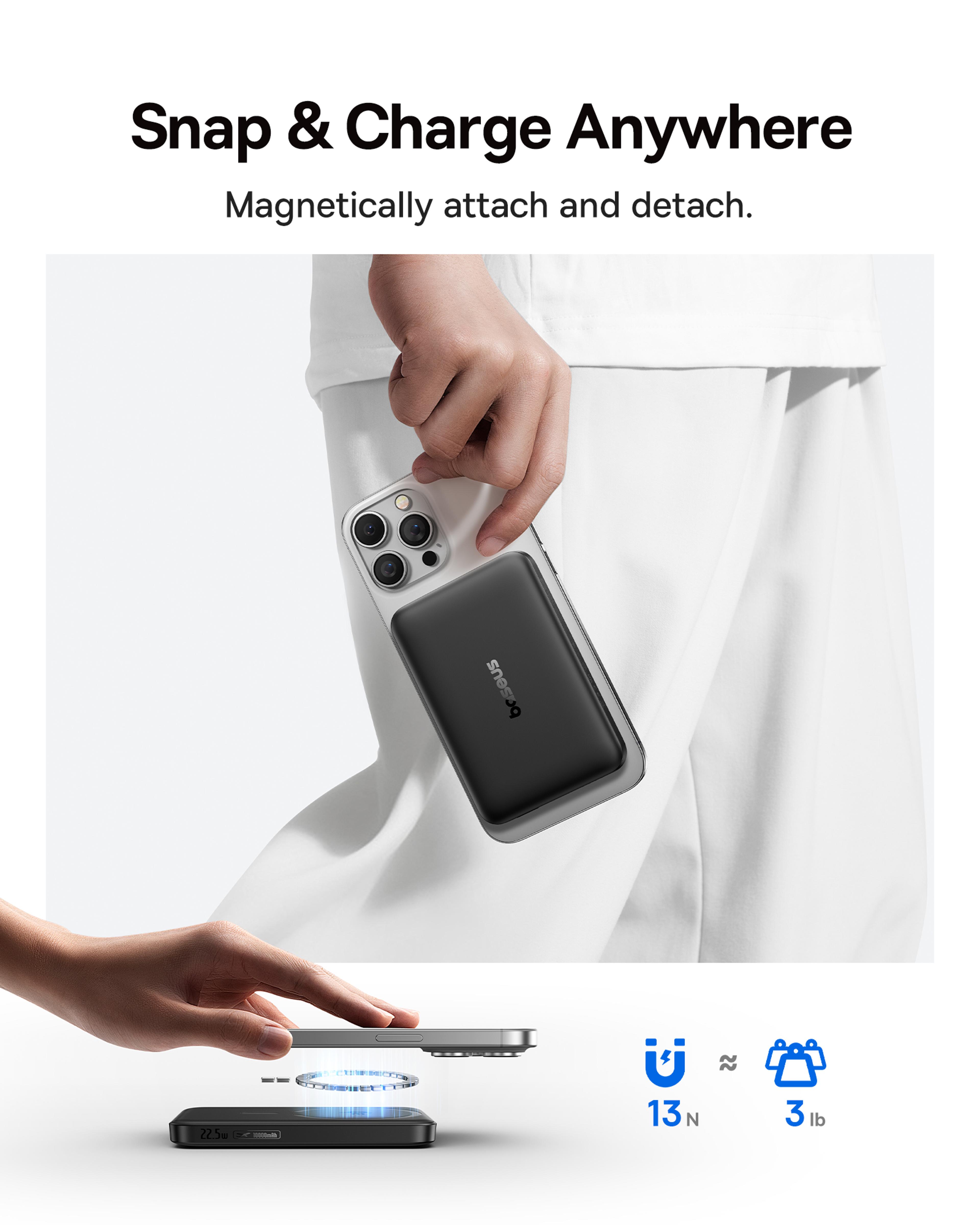 Magnetic Power Bank Wireless Charging Wired Charge Certified For IPhone Pro Max 1
