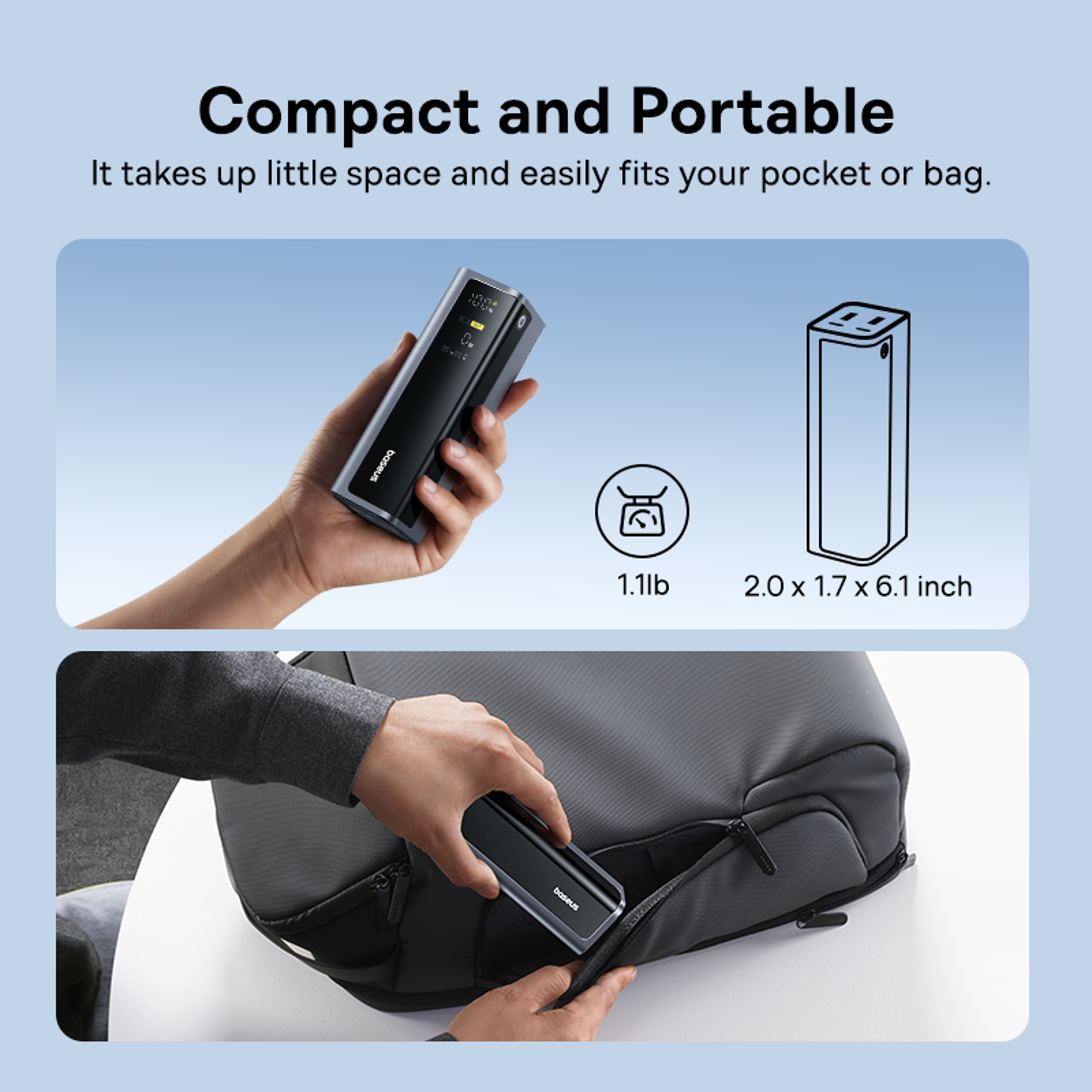 Power Bank Dual USB A  USB C PD  Fast Charging Portable PowerBank For Laptop Phone And Steam 4