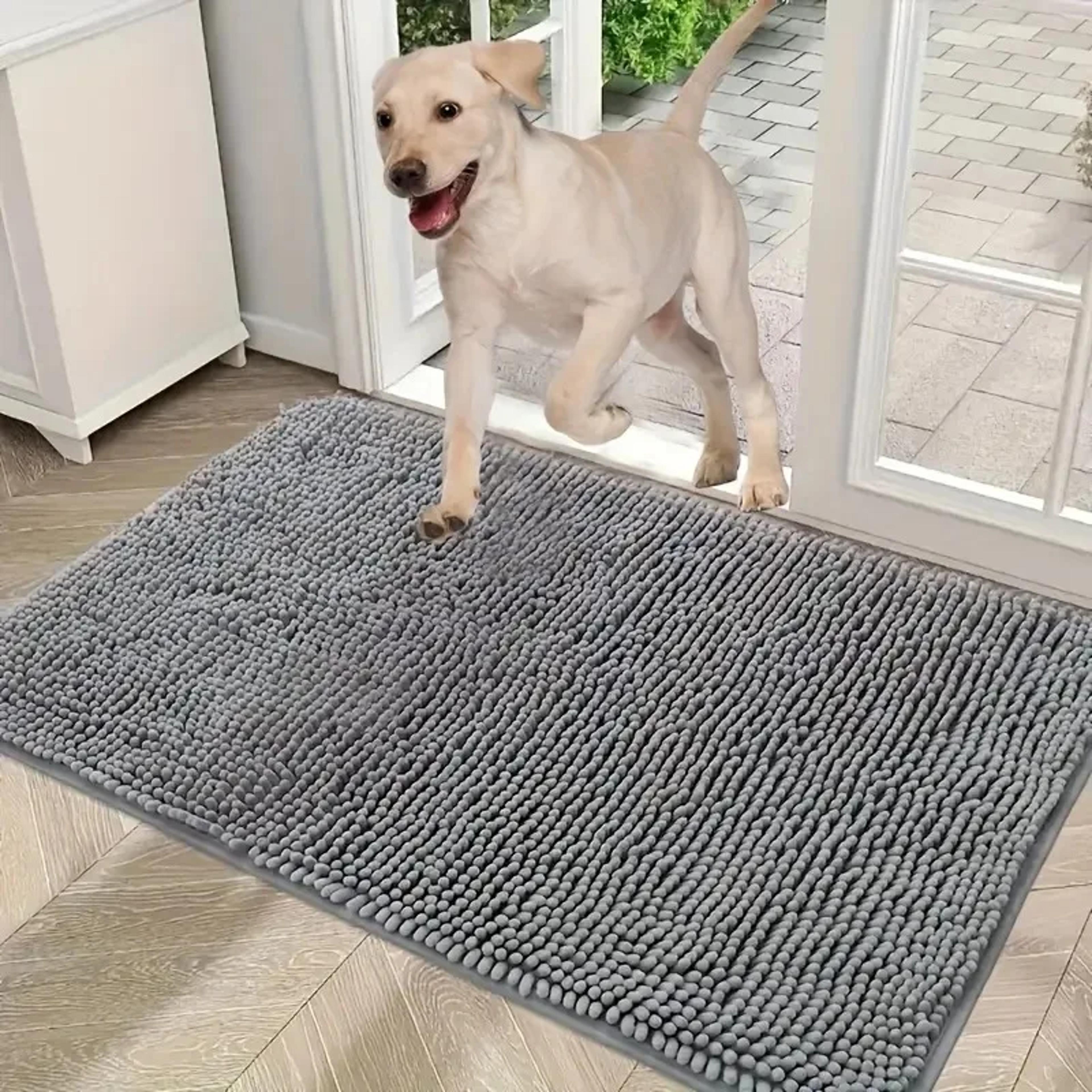 Dog Doormats For Muddy Paws Absorbent Non Slip Washable Mat Quick Drying Microfiber Mud Mat 0