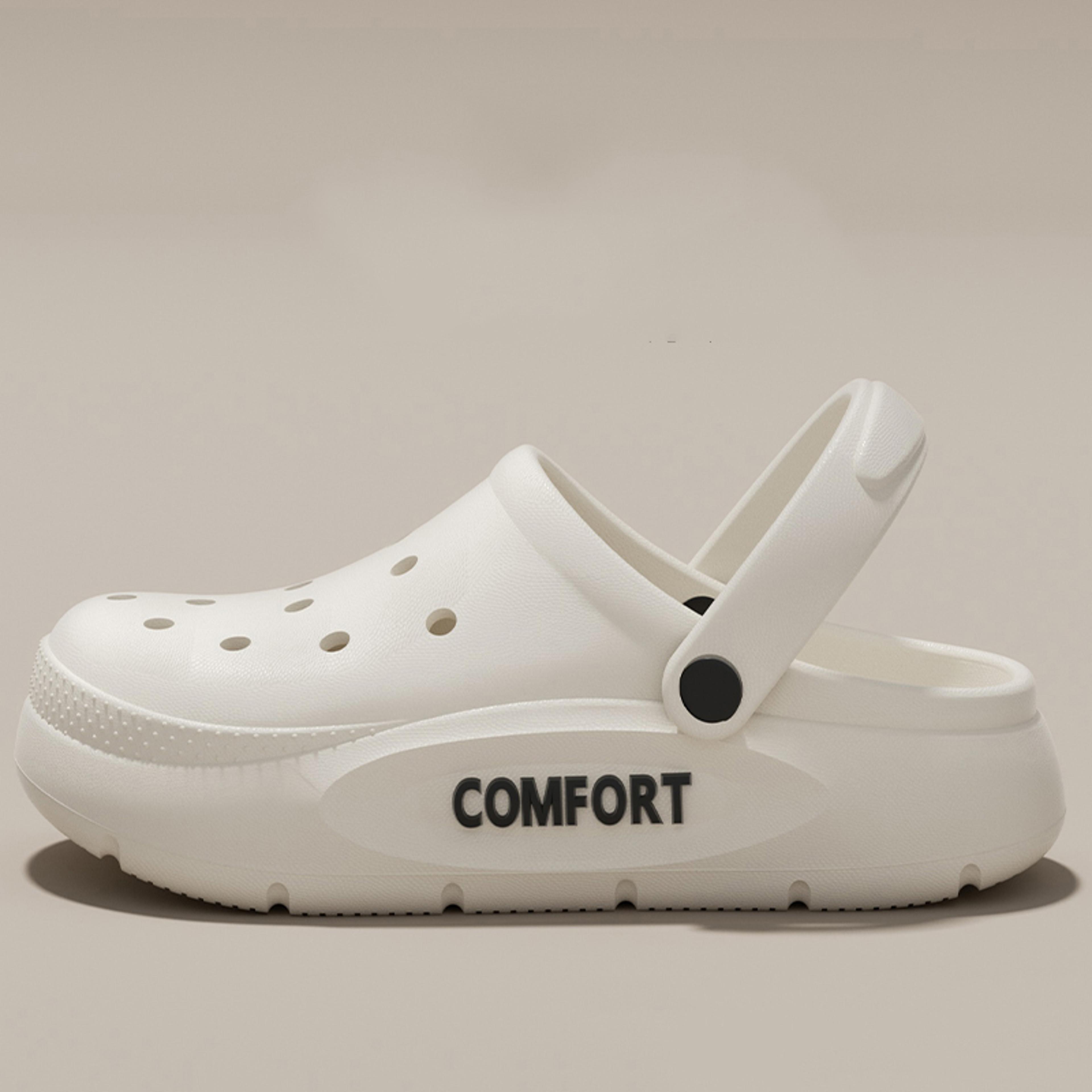 Womens Mens Slippers Summer Anti Slip Couple Hollow Covered Toe Indoor Outdoor Thick Bottom Sandals