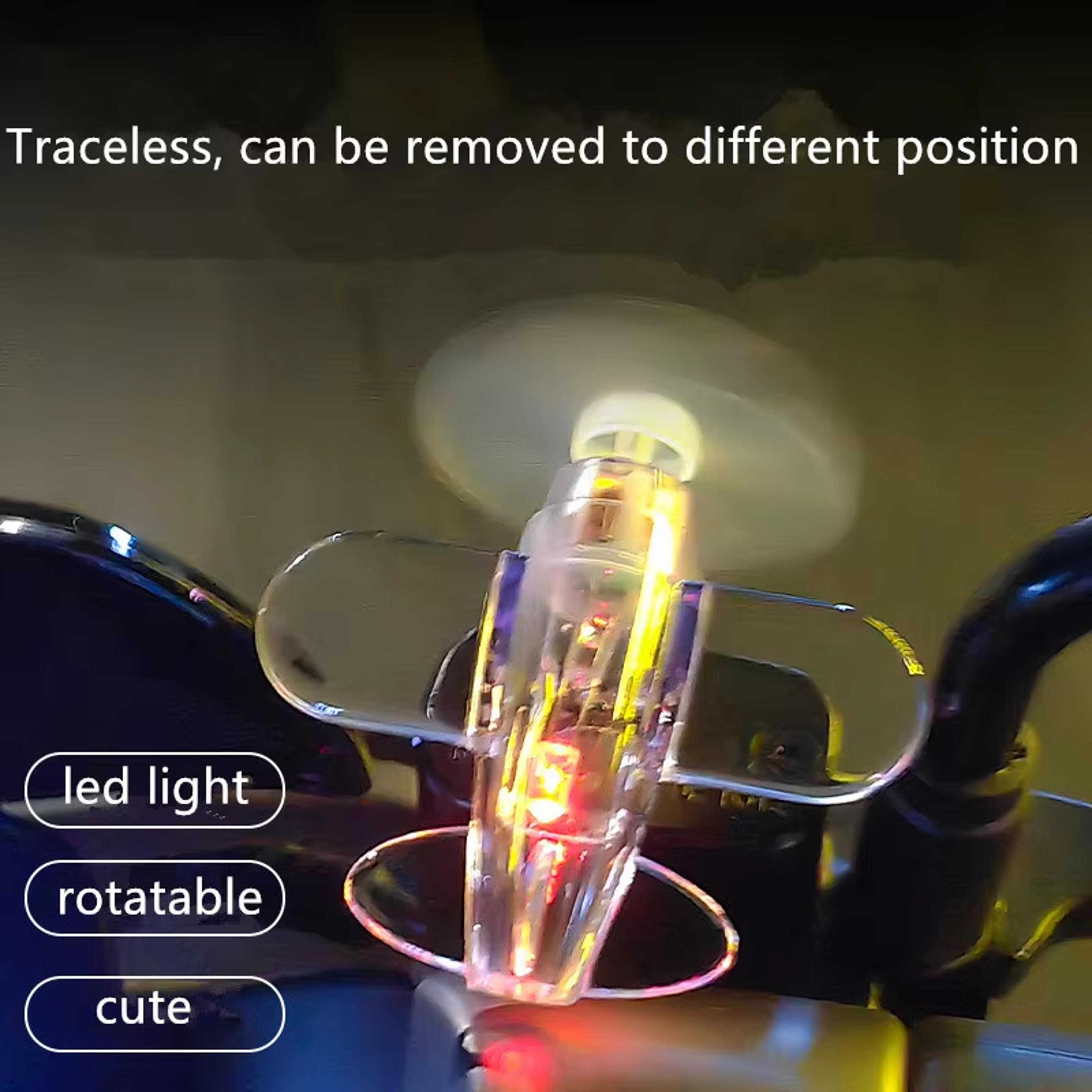 Wind Powered LED Airplane Ornament For Motorcycles Handbar Car Rearview Mirror Rotating LED Lights  2