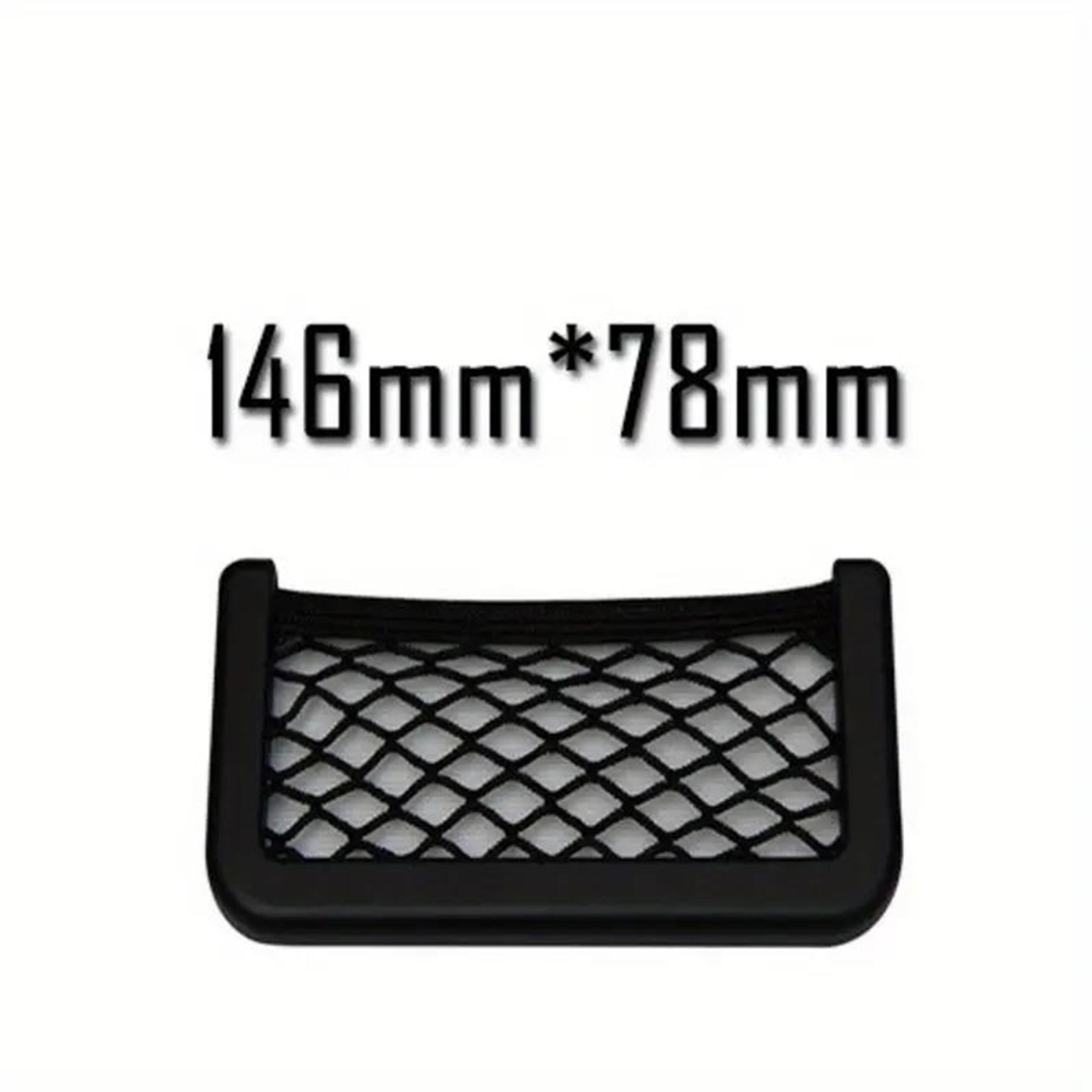 Car Storage Bag Net Adhesive Auto Seat Organizer Door Side Net Pocket Multifunction Resilient Car S 6