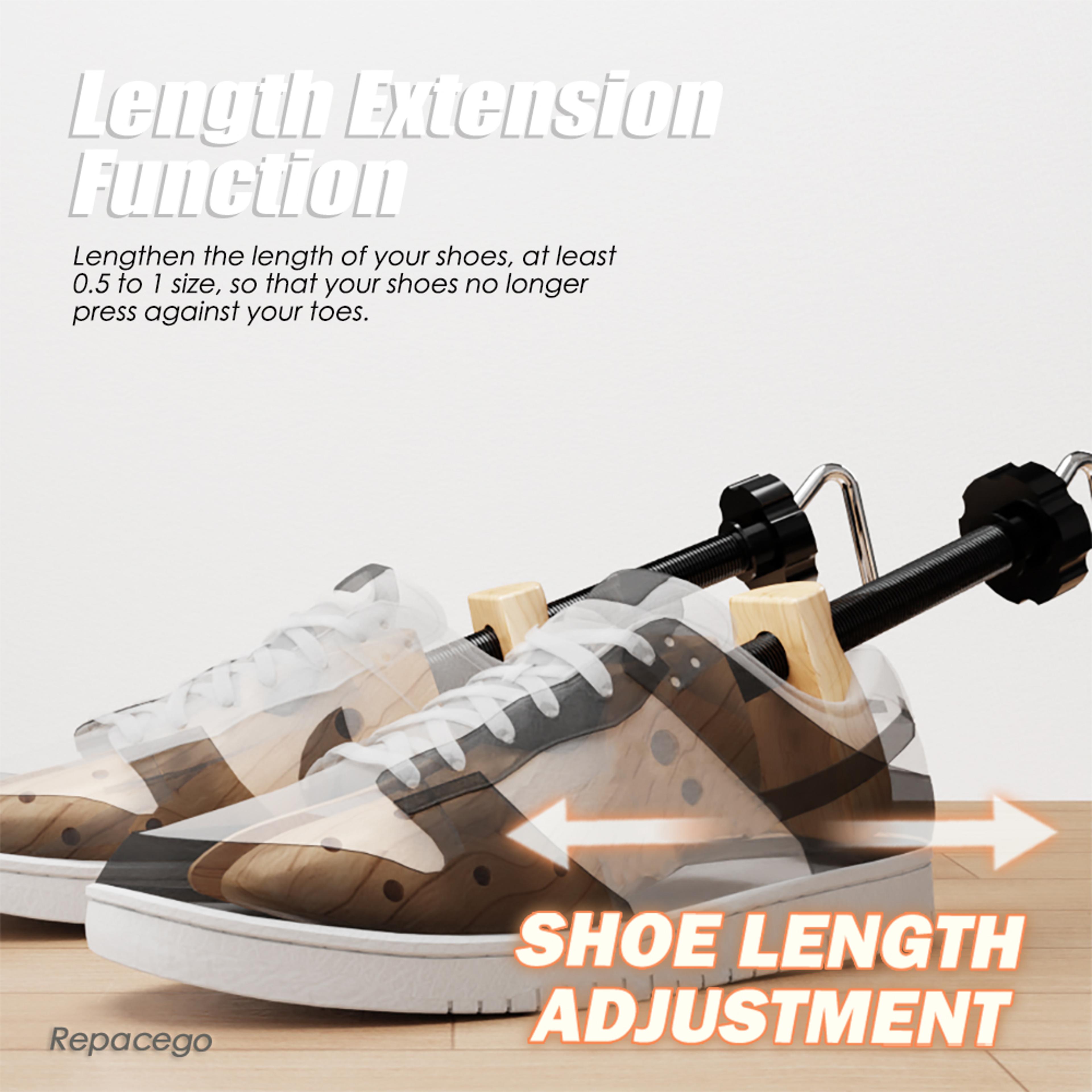 Repacego Wooden Shoe Trees Adjustable Shoe Stretcher For Men And Women Length Width Expander Unisex 1