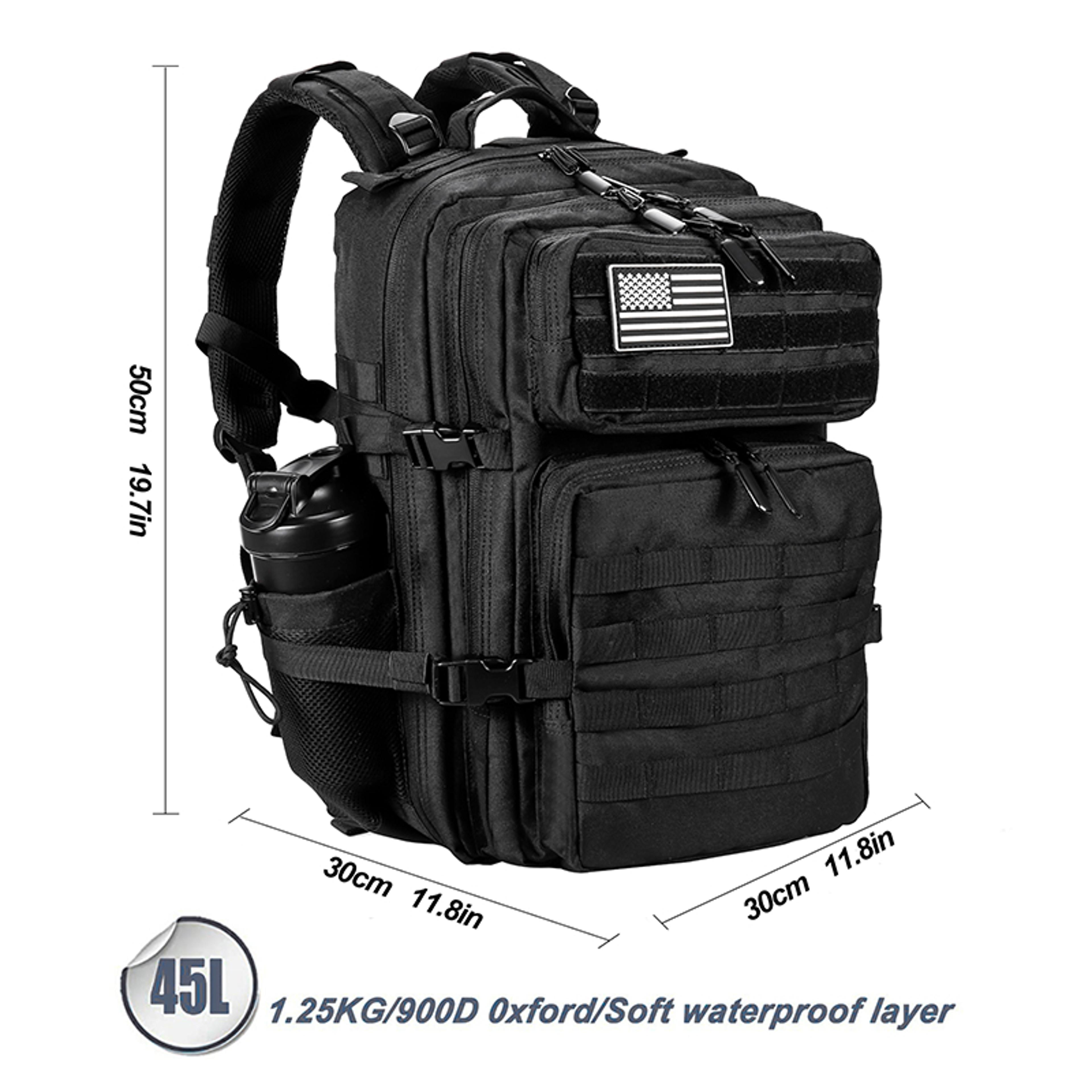 Tactical Backpack For Men And Women Waterproof Outdoor Gym Bag Hiking Rucksack With Bottle Holder F 2