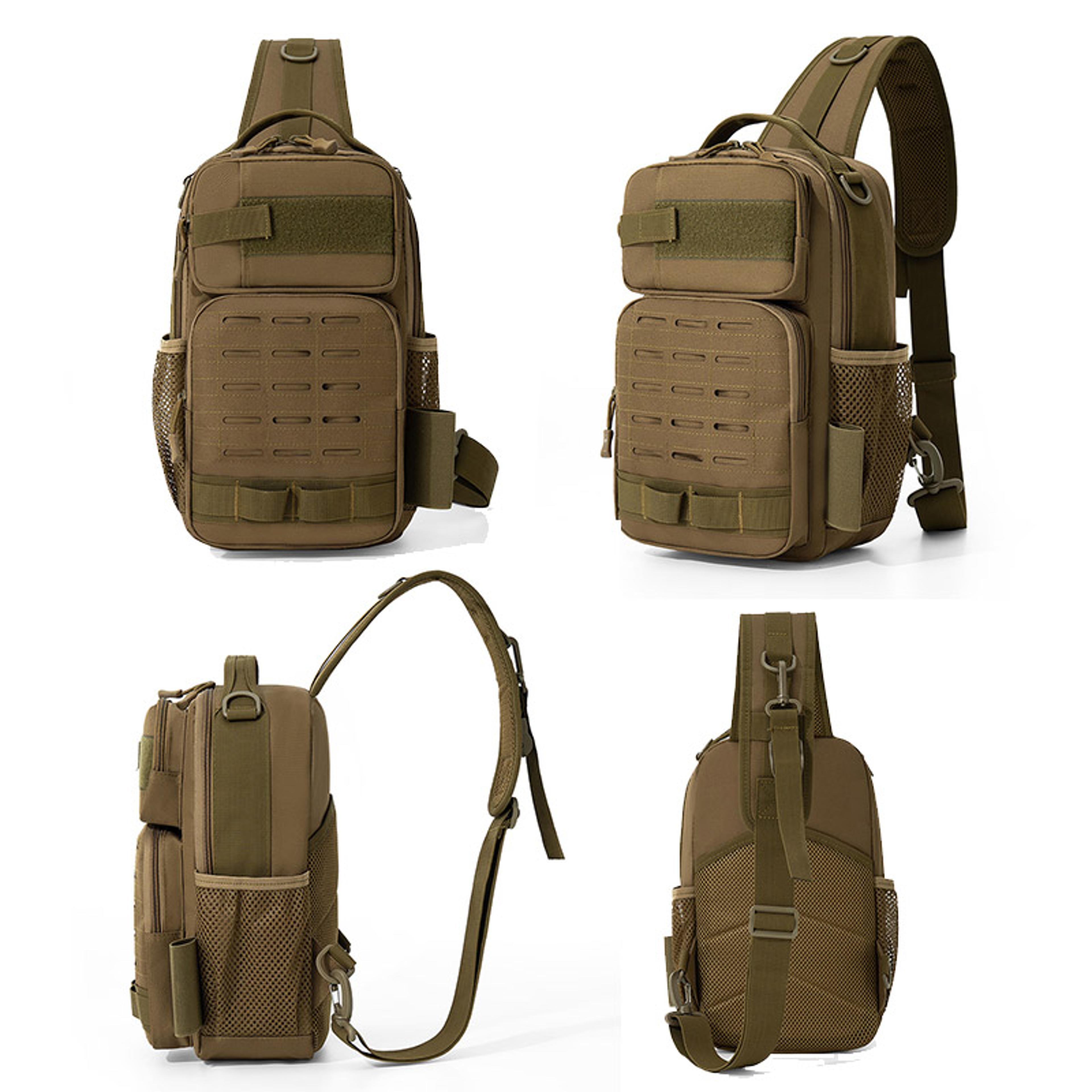 Tactical Climbing Chest Bag Backpack Outdoor Fishing Camping Hiking Bag With Rod Holder Molle Fanny 4