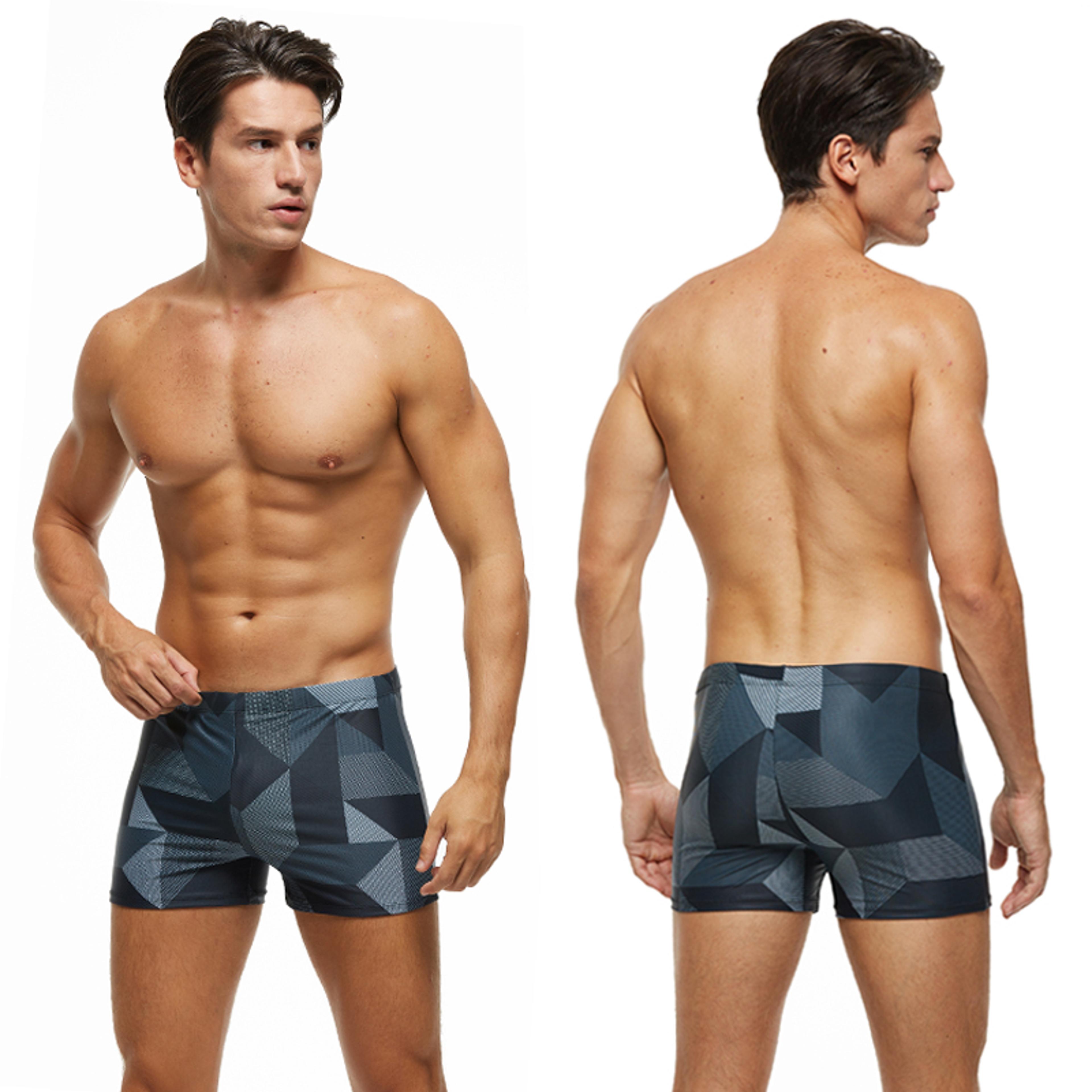 Men Swimwear Plus Size Fashion Printed Swimsuit High Quality Elastic Swim Trunks With Pad Male Beac 1