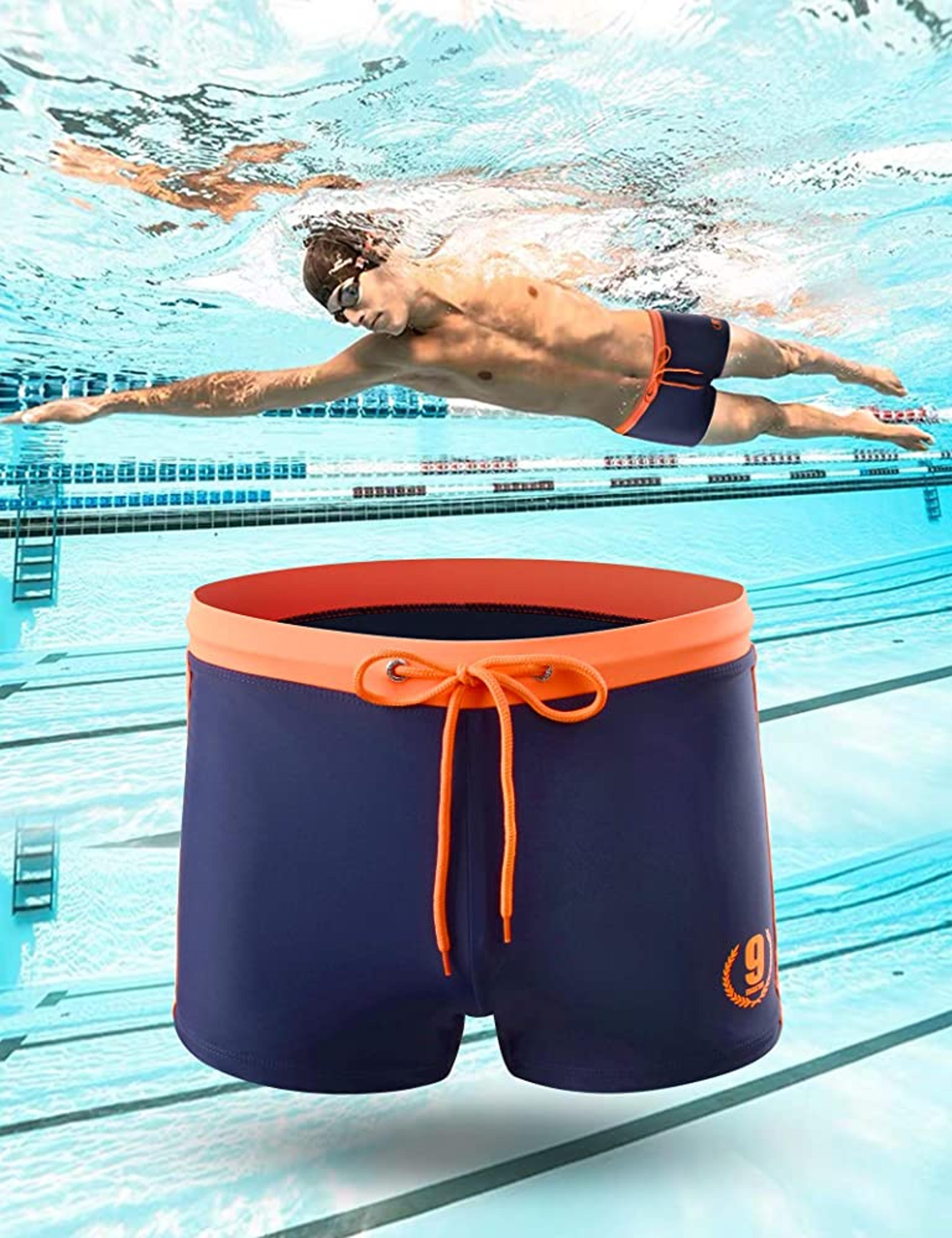 Mens Swimwear Boxer Shorts Maillot De Bain Surf Swimsuit Swim Suits For Men Swim Trunks Beachwear F 2