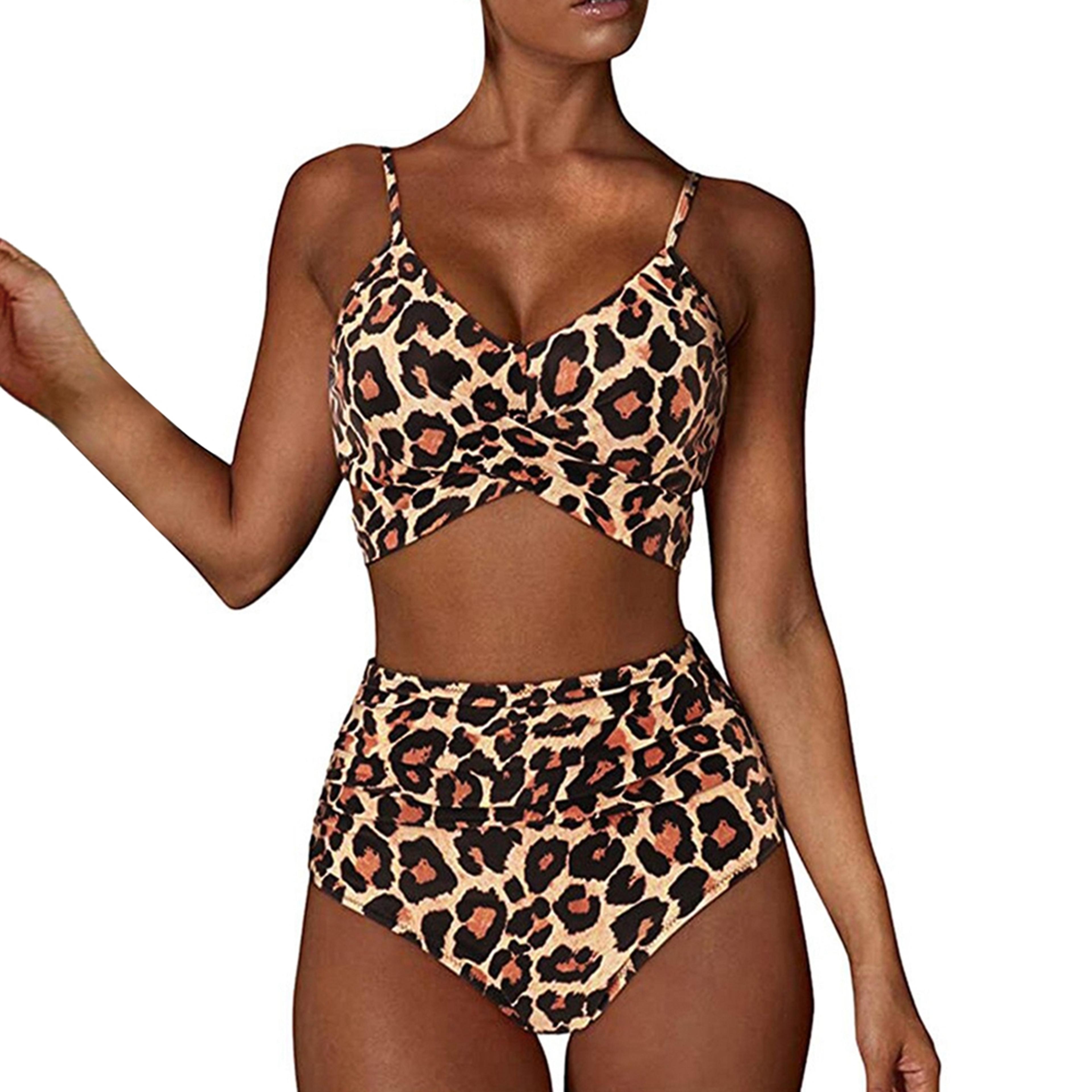 Women Slim Bikini Sets High Waisted Sexy Swimwear 2 Pieces 2025 SolidFloral Ruched Brazilian Swimsu 2