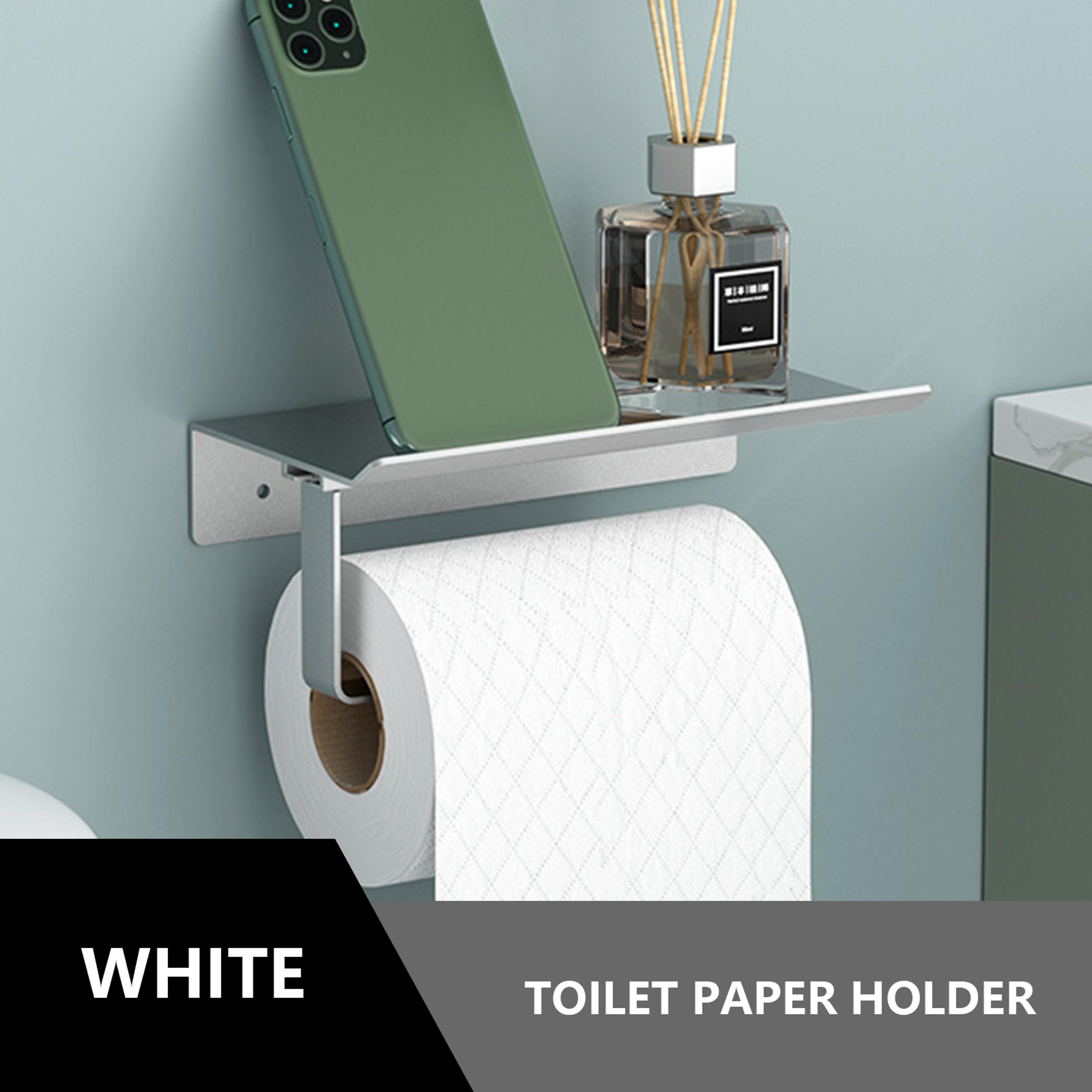 Toilet Paper Holder Space Aluminum Wall Mounted Black Toilet Paper Roll Holder Bathroom Accessories