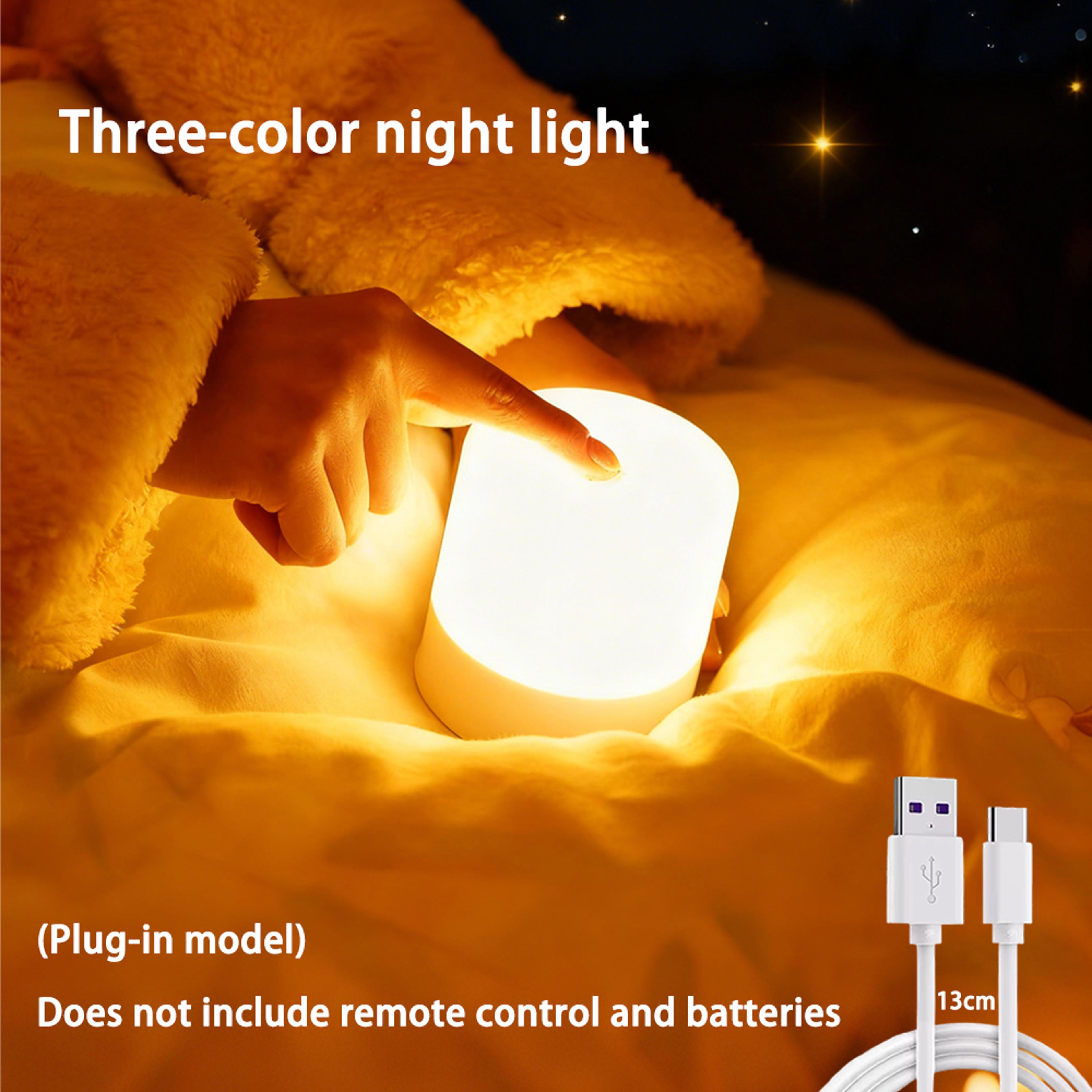 LED Night Light Dimmable RechargeablePlugin Desktop Bedroom Bedside Lighting Decorative Touchscreen 5