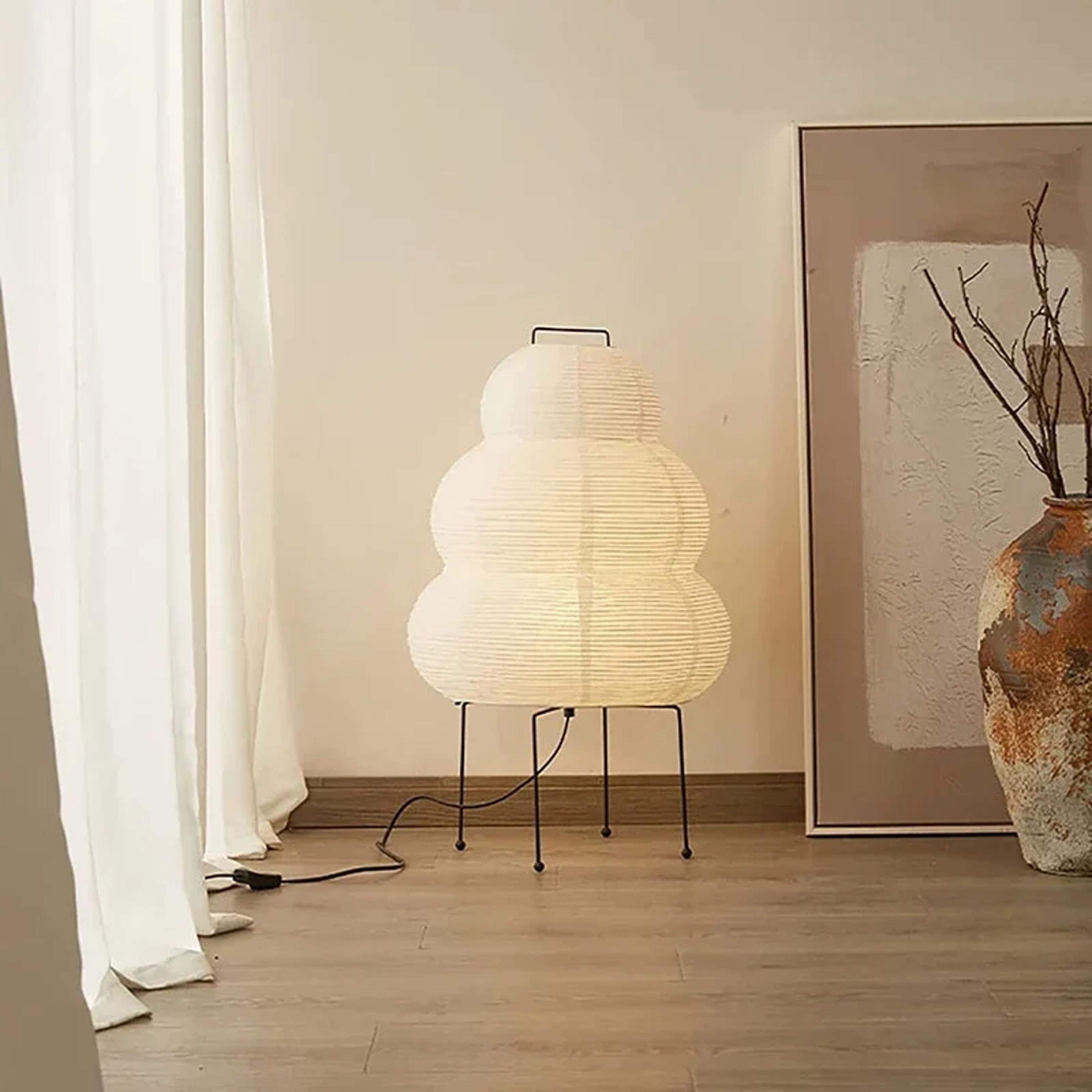 Akari Noguchi Yong Table Lamp White Rice Paper Decorative Desk Light For Bedroom Living Room Study  0