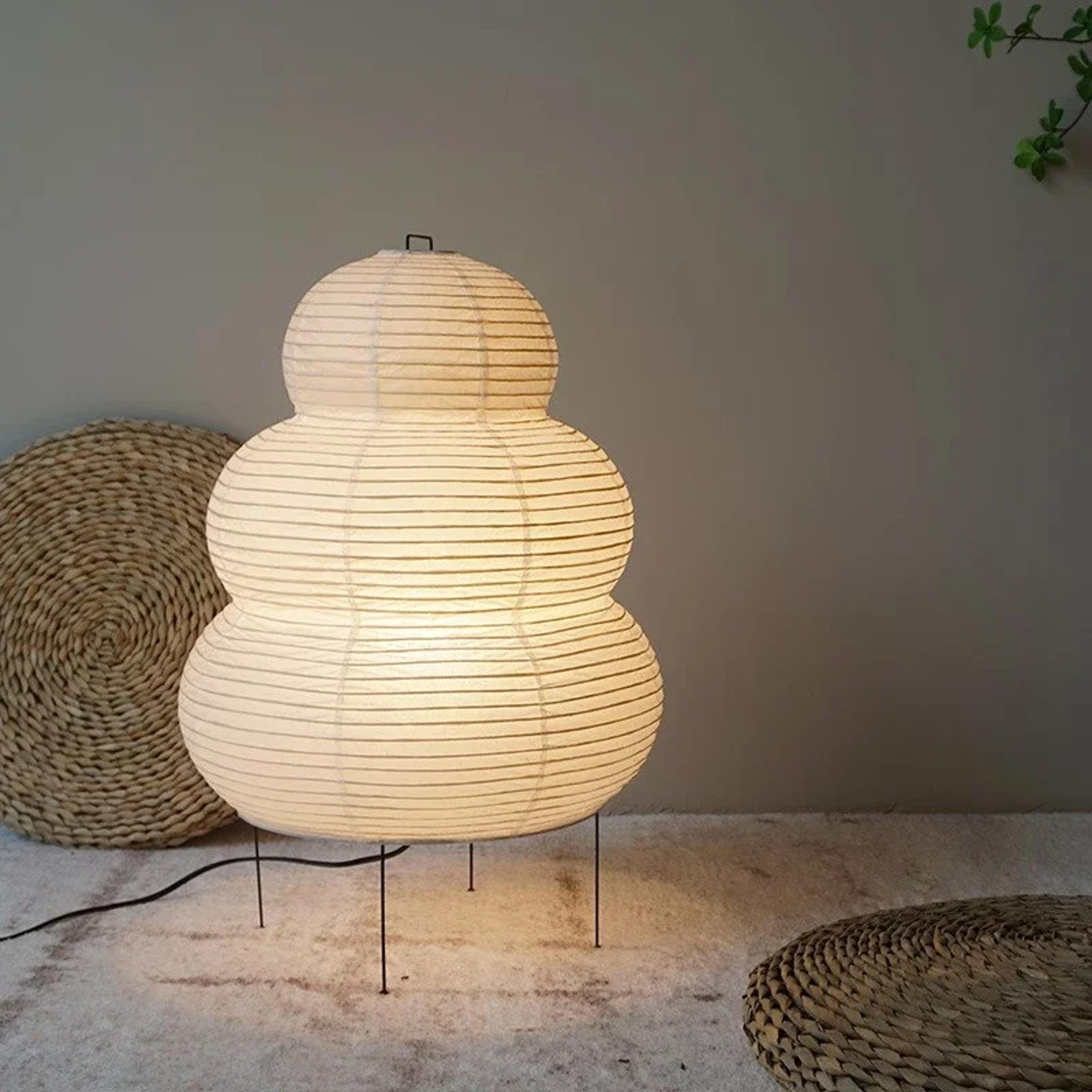 Akari Noguchi Yong Table Lamp White Rice Paper Decorative Desk Light For Bedroom Living Room Study  5