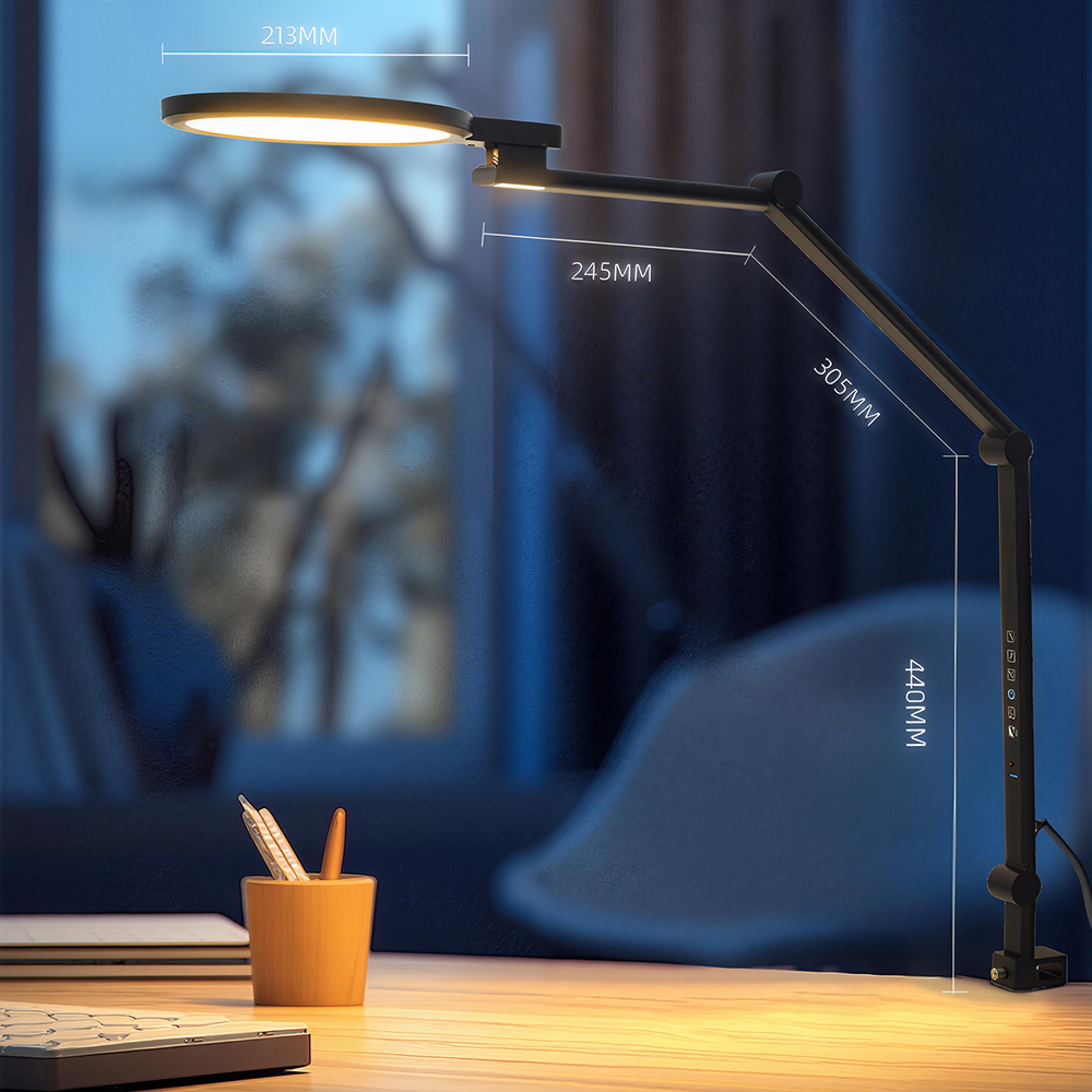 LED MultiFunctional Foldable Clip Reading Desk Lamp USB Output 5Colour Temperature EyeCring Desk La 1