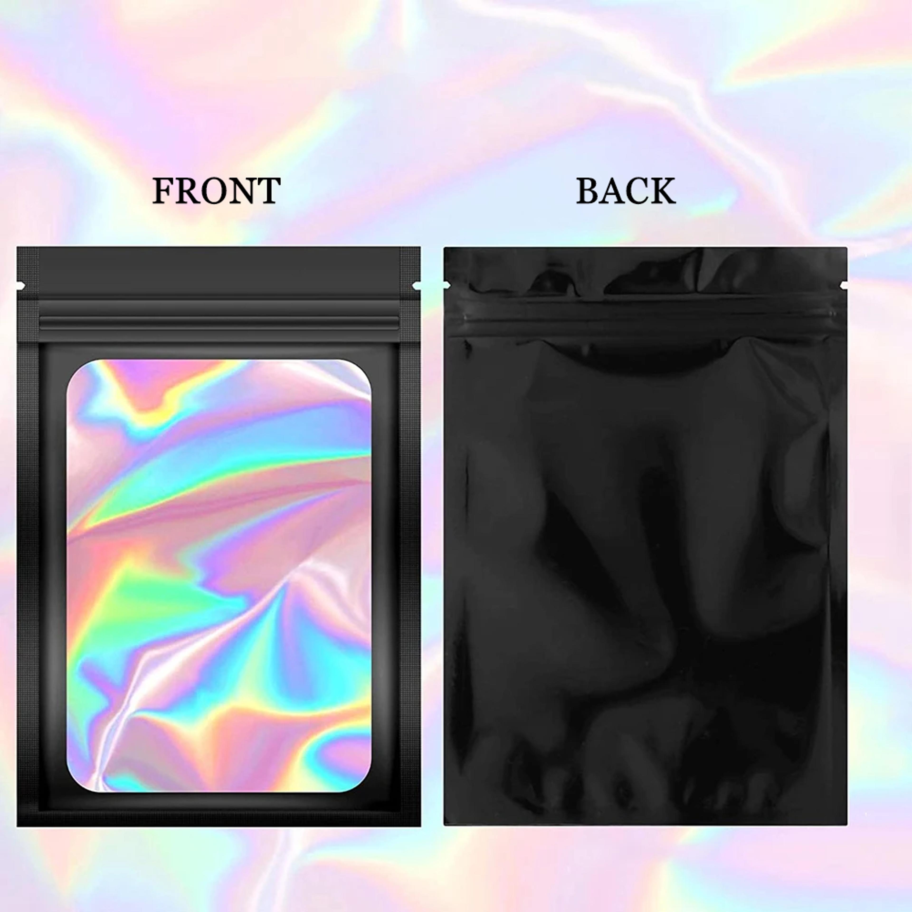 Holographic Ziplock Bags Plastic Laser Iridescent Zip Bag For Jewelry Manicure Eyelash Display Earr 3