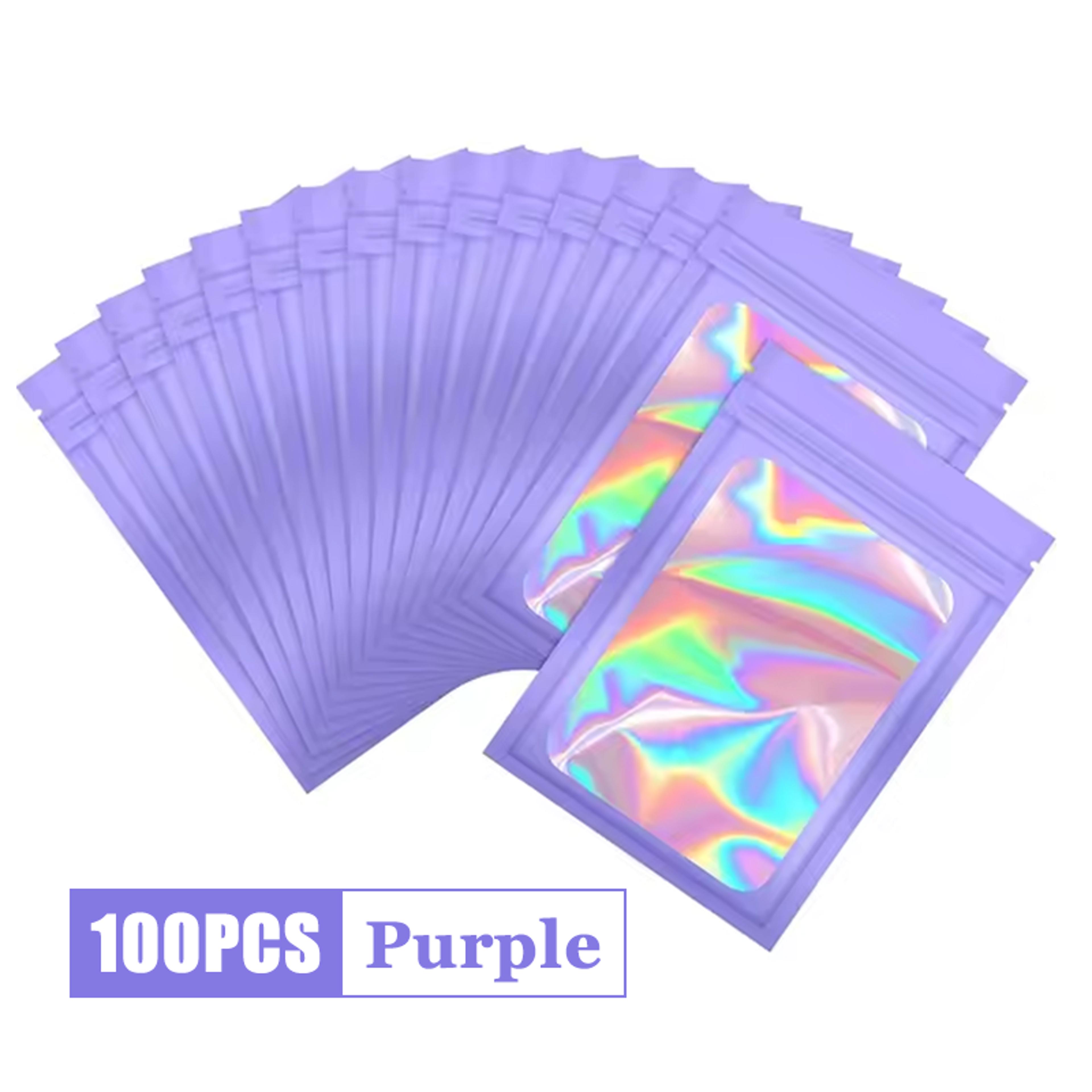 Holographic Ziplock Bags Plastic Laser Iridescent Zip Bag For Jewelry Manicure Eyelash Display Earr 11