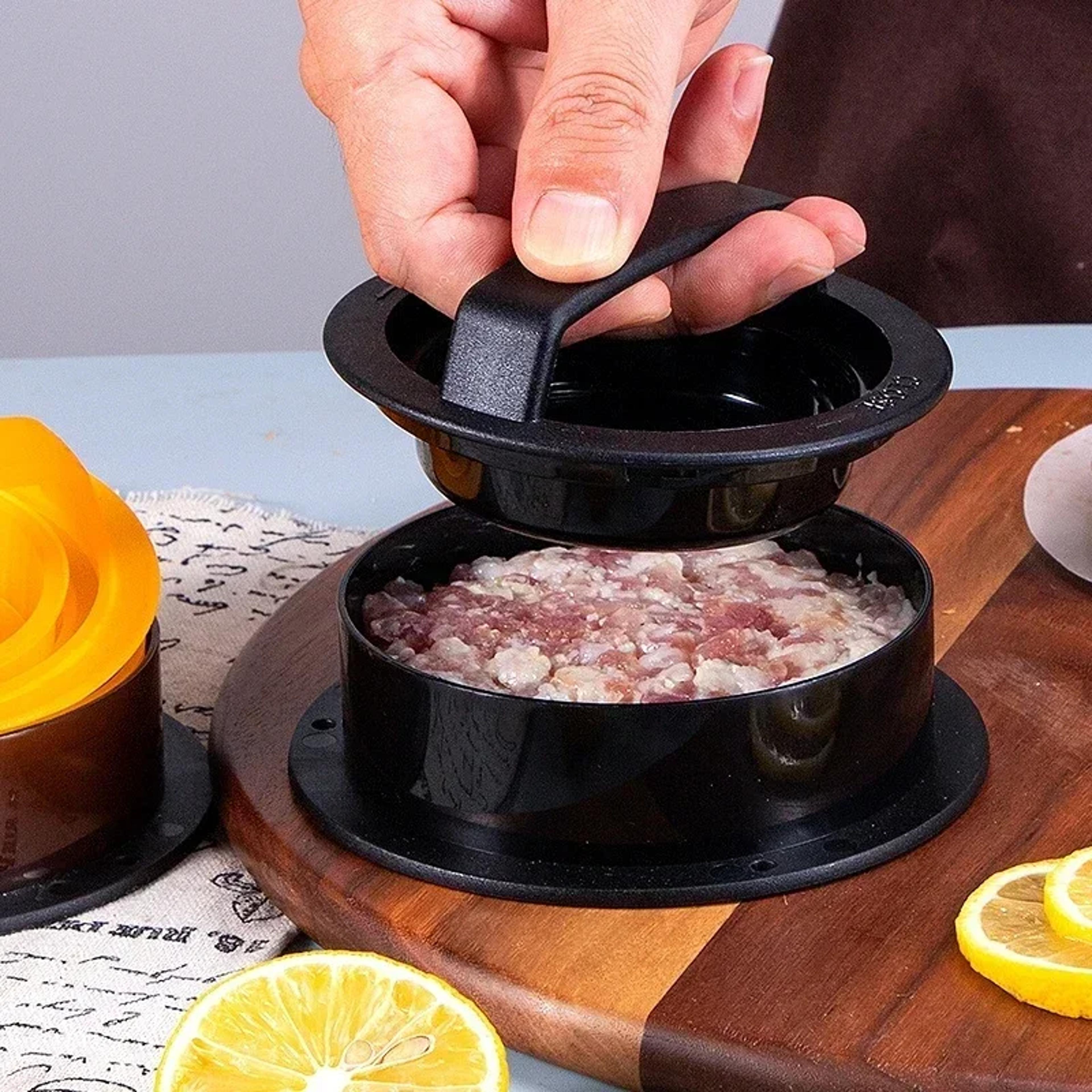 Hamburger Meat Press Maker ABS Round Shape NonStick Burger Patties Beef Grill Pie Press Mould Kitch 2