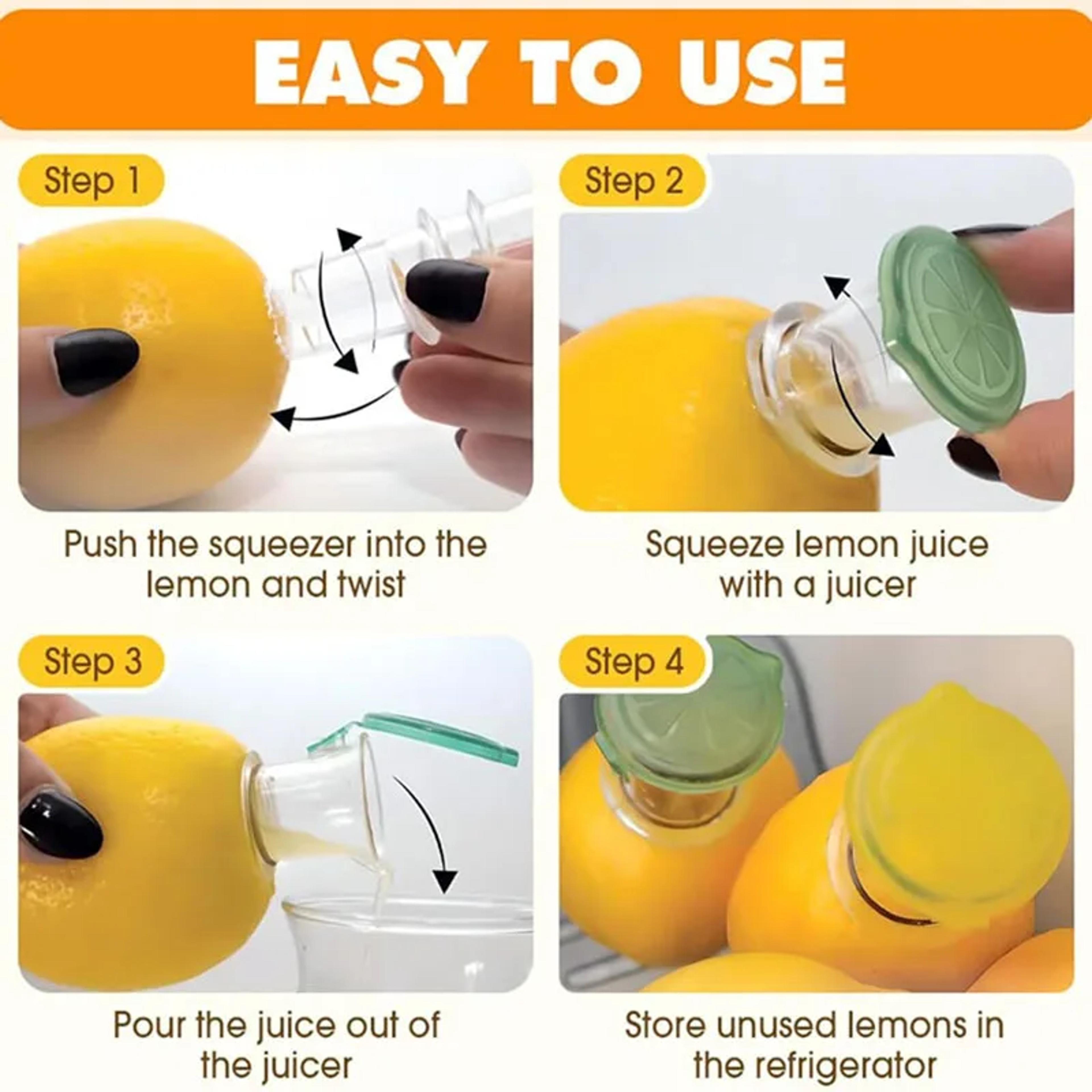 Manual Lemon Squeezer Portable Handheld Lime Juicer With Lid ScrewTop Lemon Squeezer Manual Juicer  4