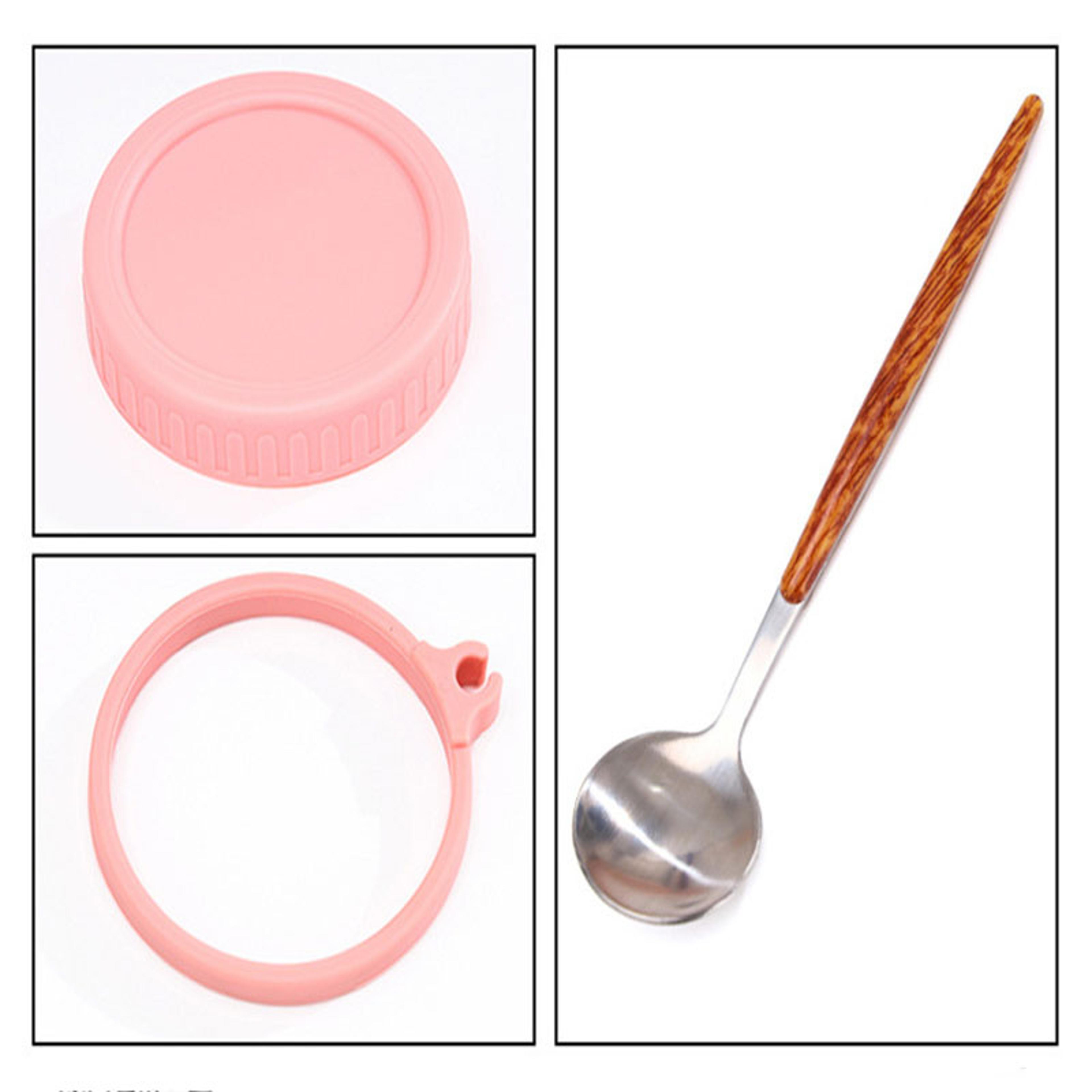 Overnight Oats Container With Lid And Spoon Airtight Oatmeal Container With Scale Portable Fruit Sa 1