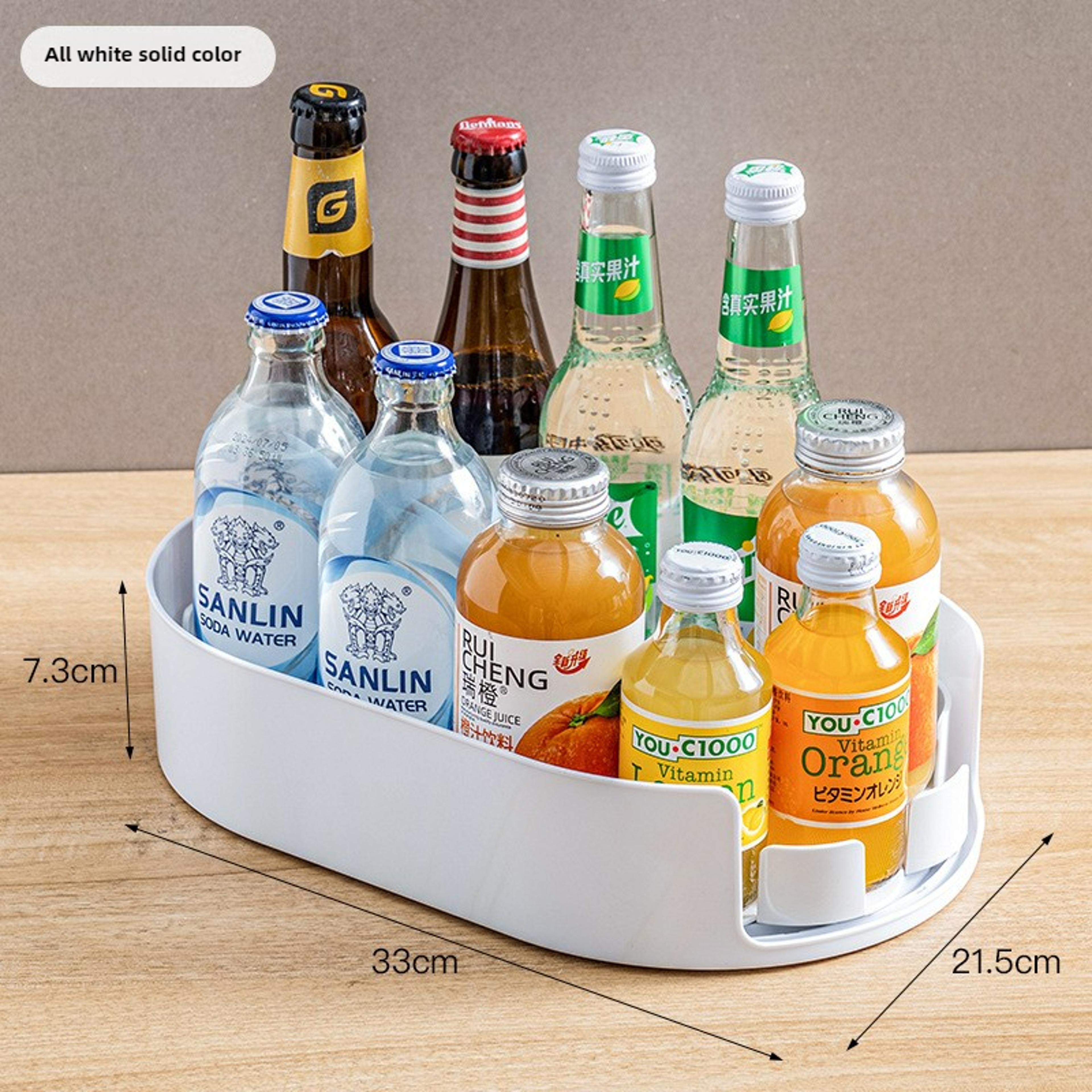 Refrigerator Storage Box Multifunctional Spice Organizer Simple Drink Tray For Kitchen Countertop P 6