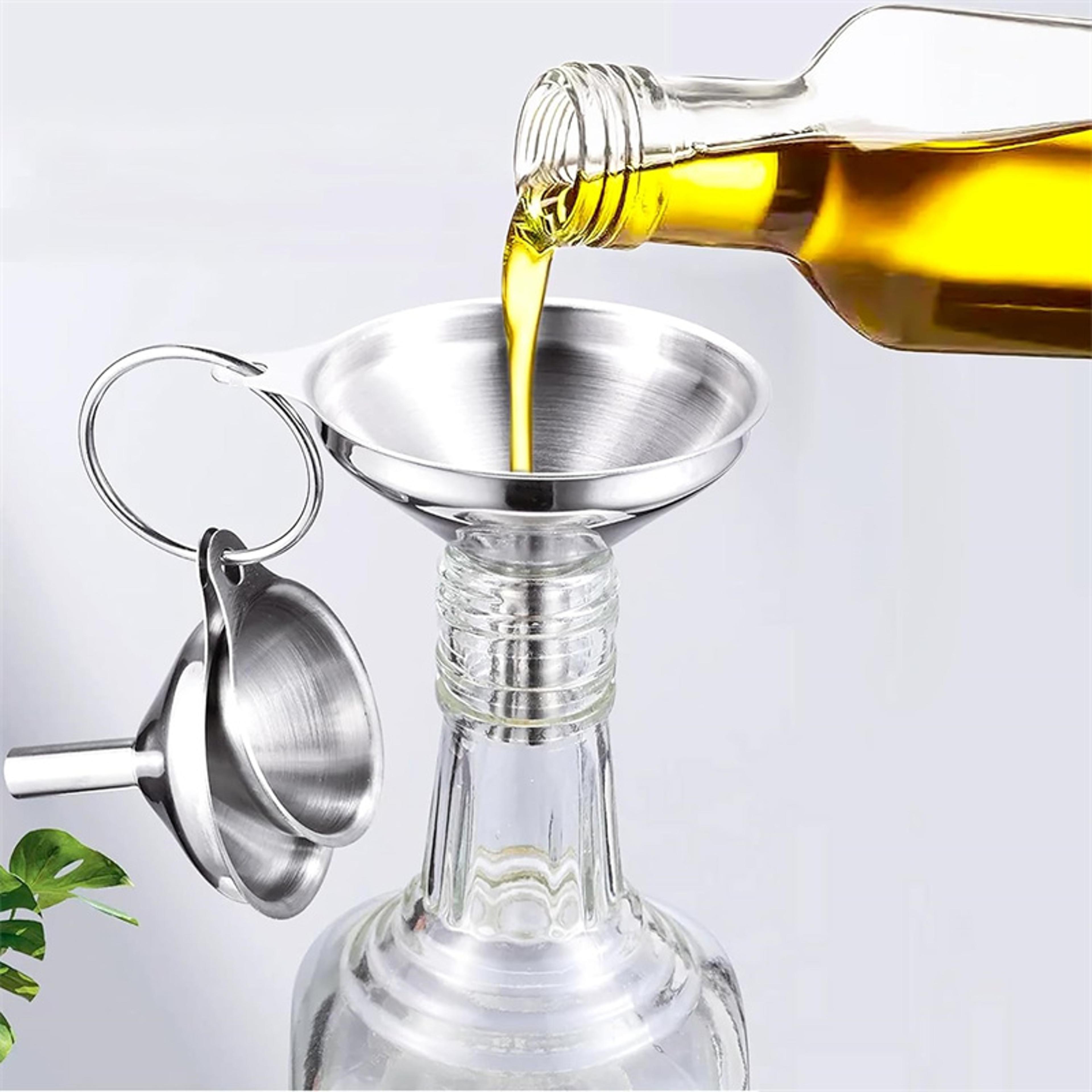 Stainless Steel Kitchen Funnels Set For Filling Bottles Vinegar Spice Essential Oil Funnels For Kit