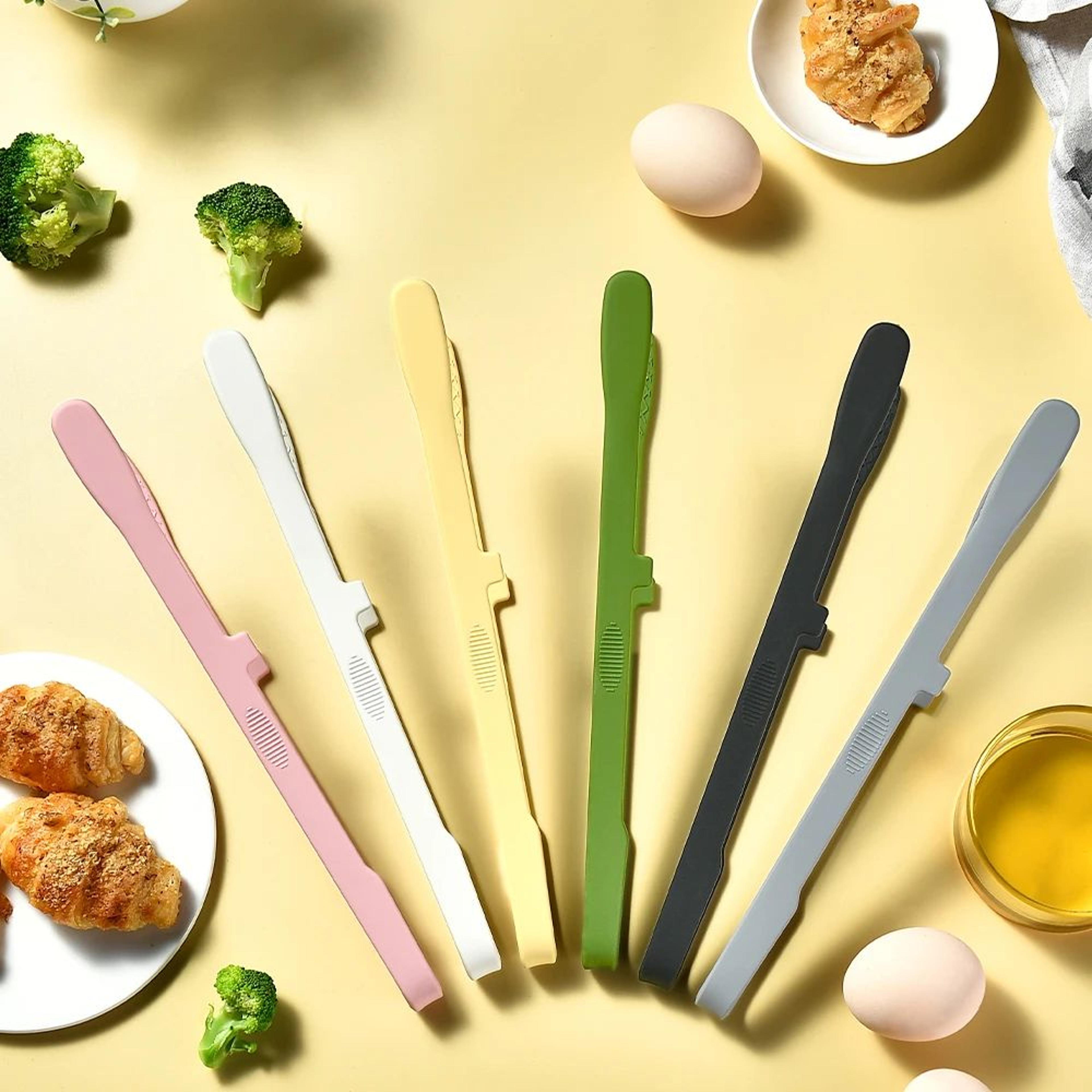 Silicone Food Toast Tong Nonslip Trivet Tong For Kitchen Cooking Clip Clamp BBQ Salad Tool Grill Ki 5