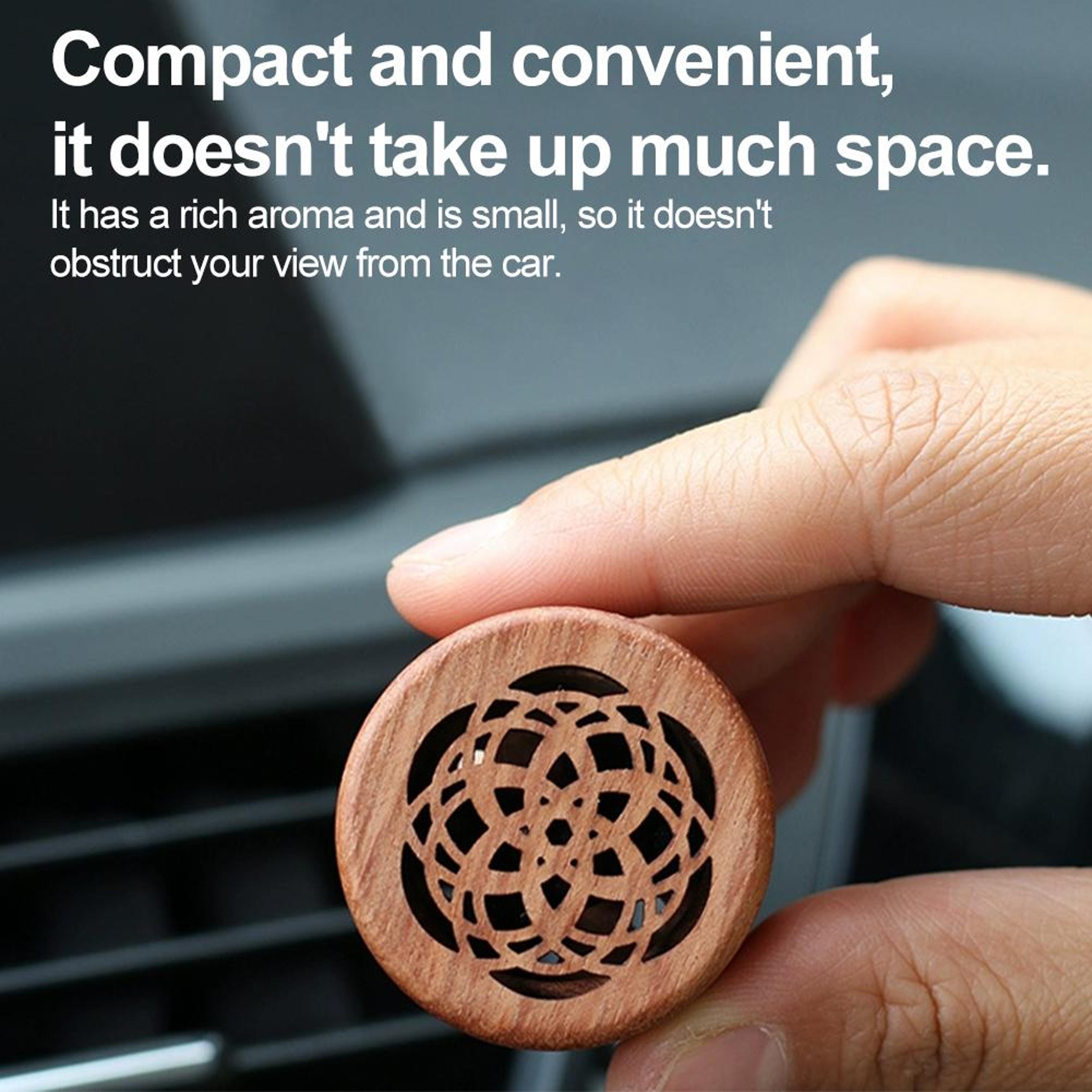 Wooden Car Diffuser Rosewood Carved Car Aromatherapy Auto Exquisite Car Air Freshener Clip Decorati 4