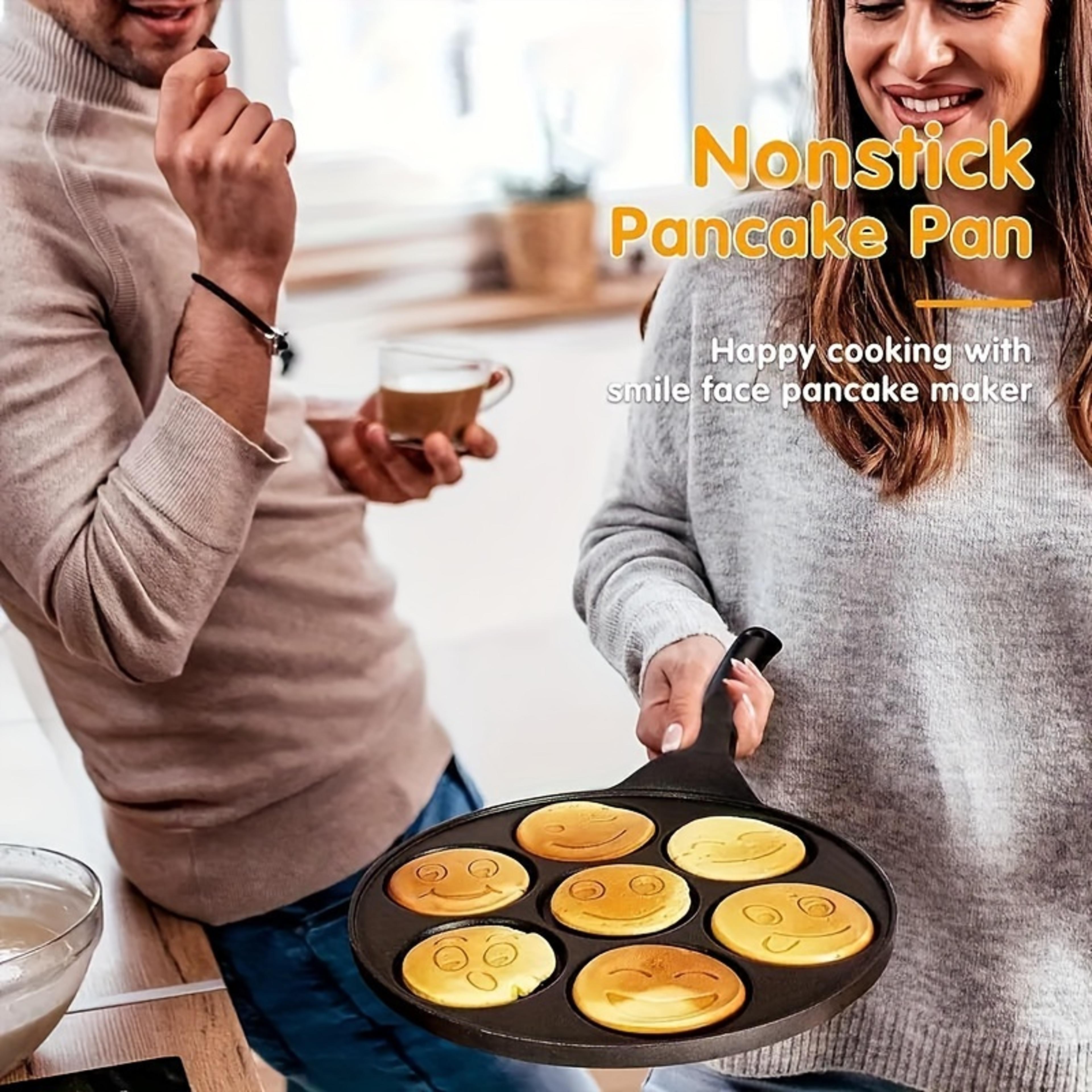 Nonstick Pancake Pan With Waffle Mold Durable Aluminum Alloy Perfect For Fluffy Pancakes Waffles Bl 1