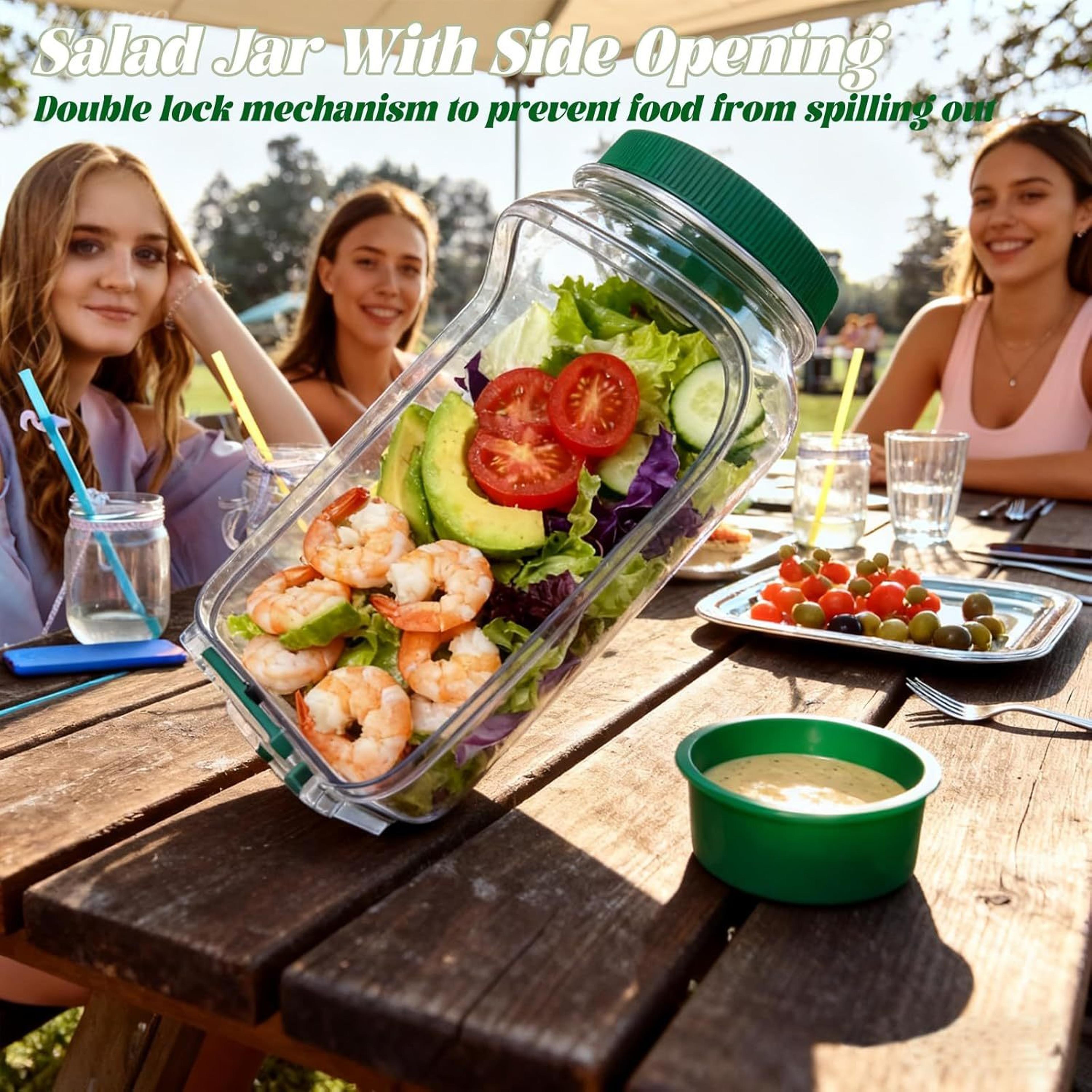The Original Salad Pod LeakProof Portable Pod Jar Salad Jar With Side Opening  Dressing Cup Perfect 1