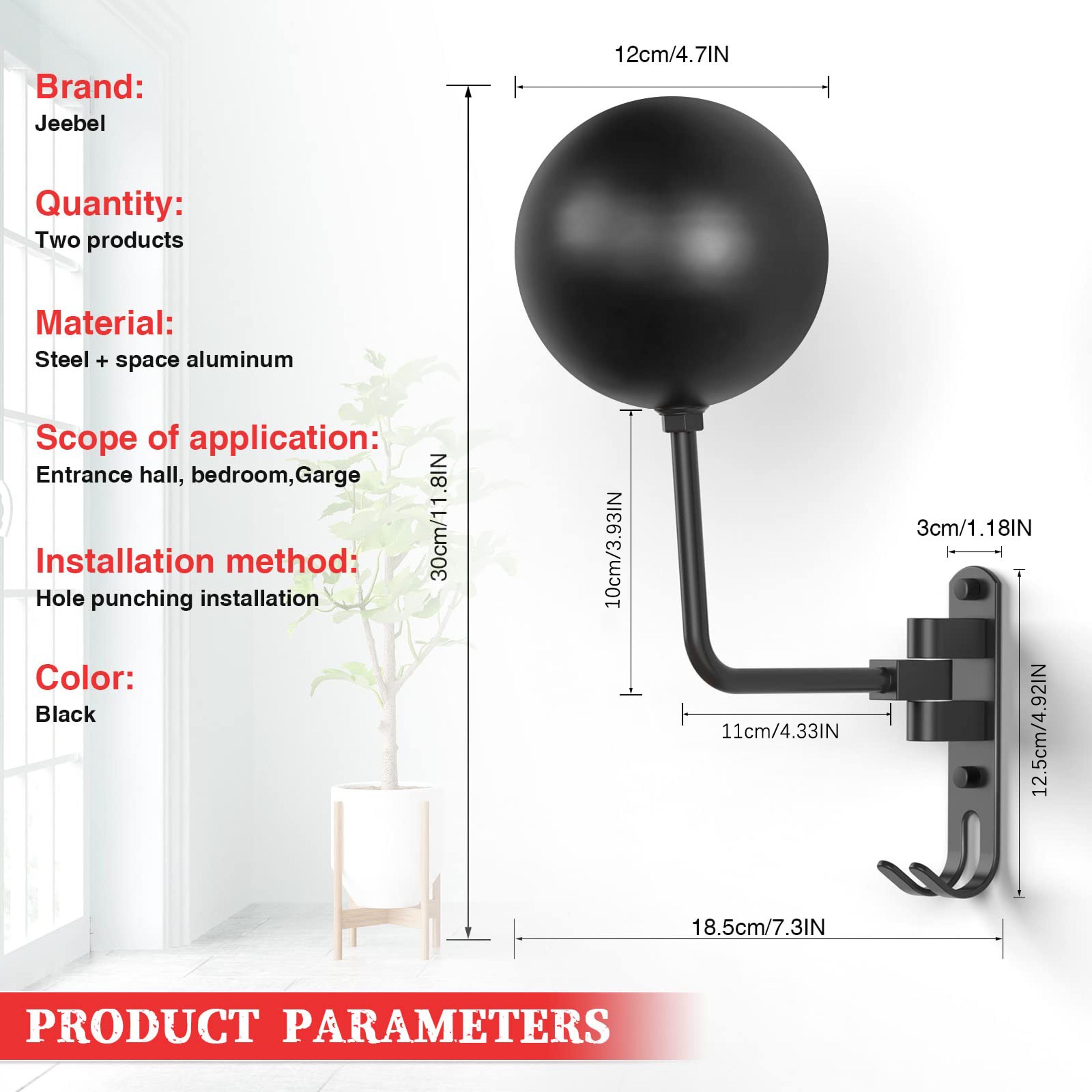 Motorcycle Helmet Rack Wall Mount Rotation Helmet Holder With Hooks Ideal For Coats Caps Bike Rugby 5