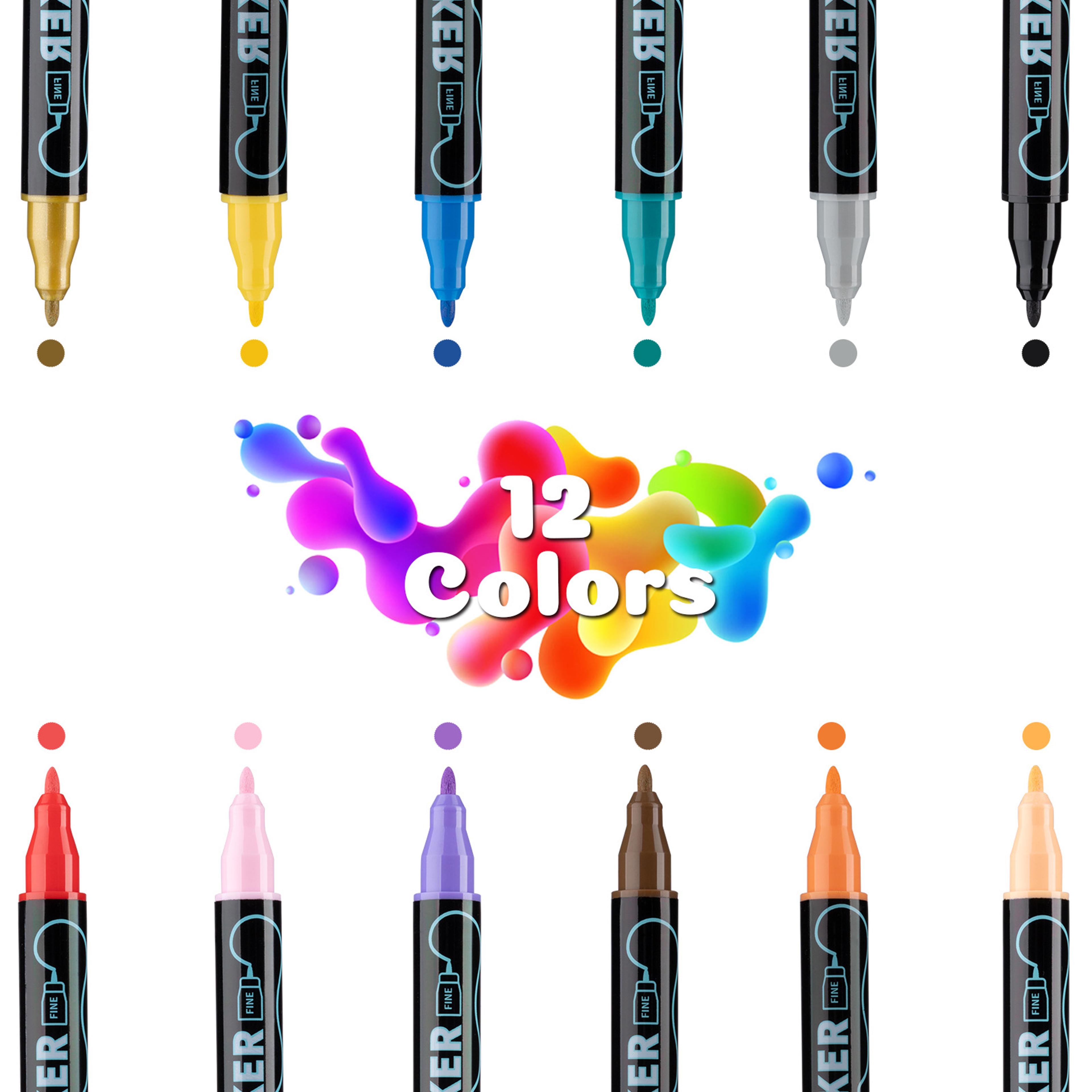 Acrylic Paint Markers Set Dot Fine Tip Art Markers Pens Christmas Gifts DIY Crafts For Kids Adults  6