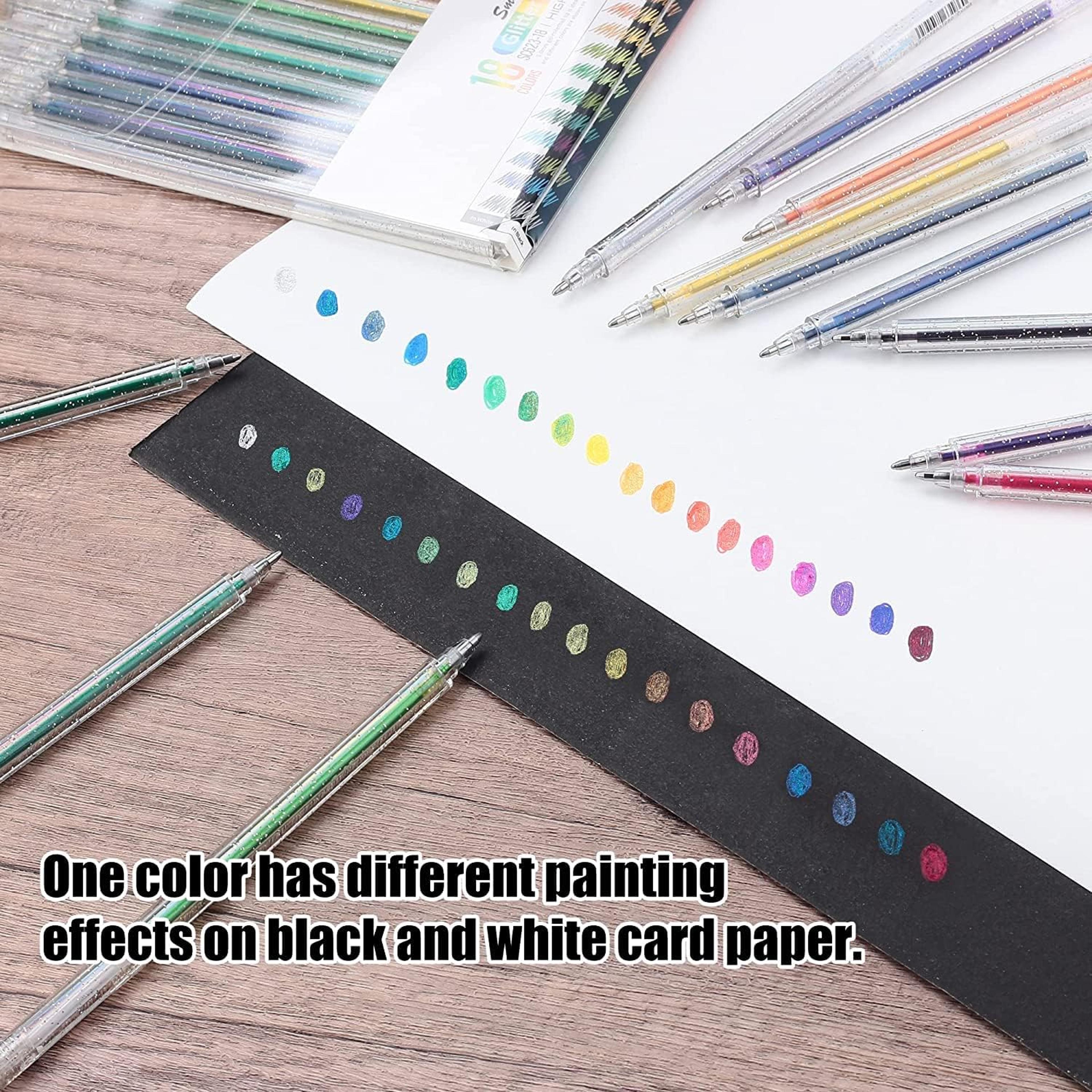 Metallic Gel Pens Quick Dry Glitter Gel Markers For Cardstock Diary Drawing Marking Coloring DIY Ar 3