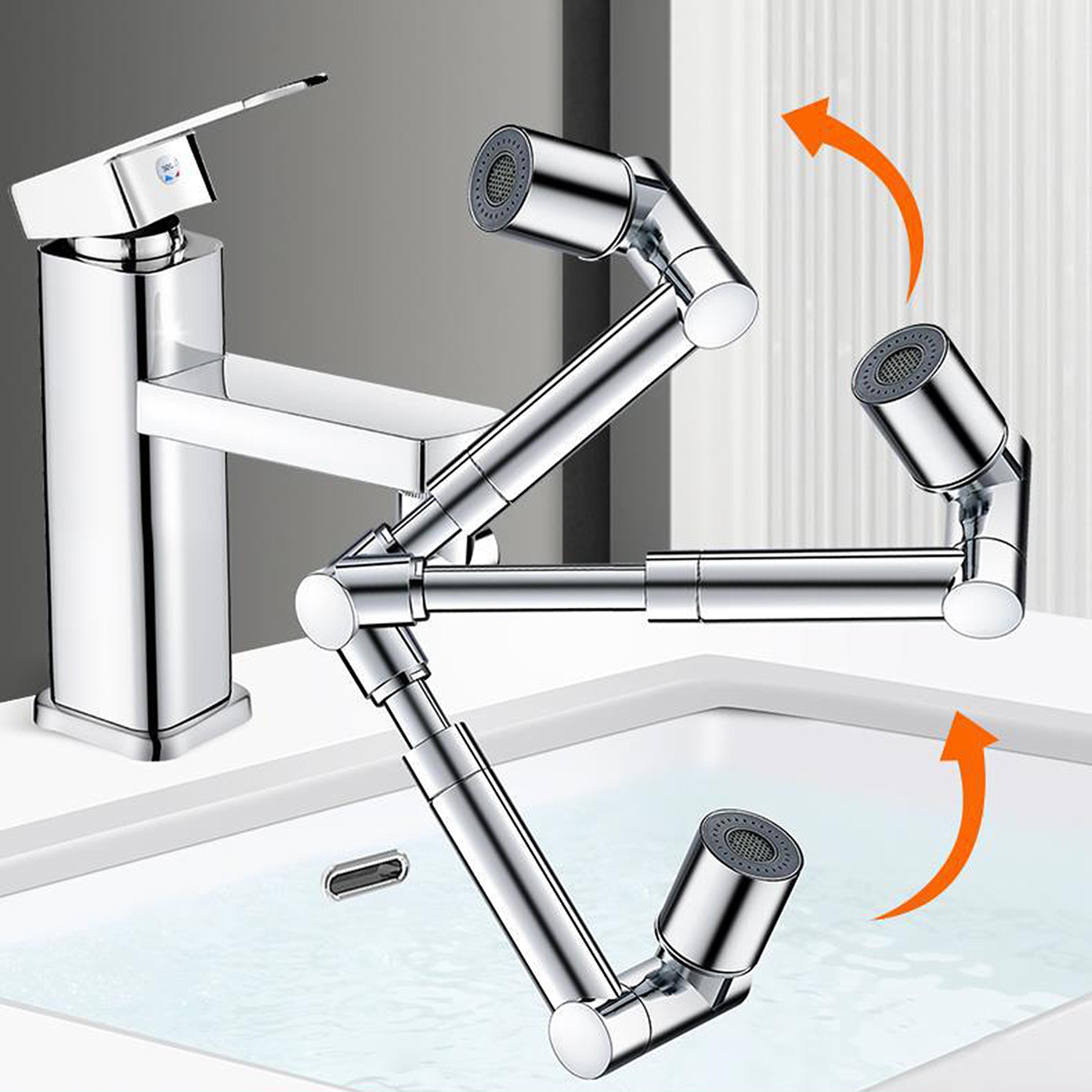 Retractable Universal Swivel Robotic Arm Faucet Extender For Kitchen Sink Water Flow Modes 2