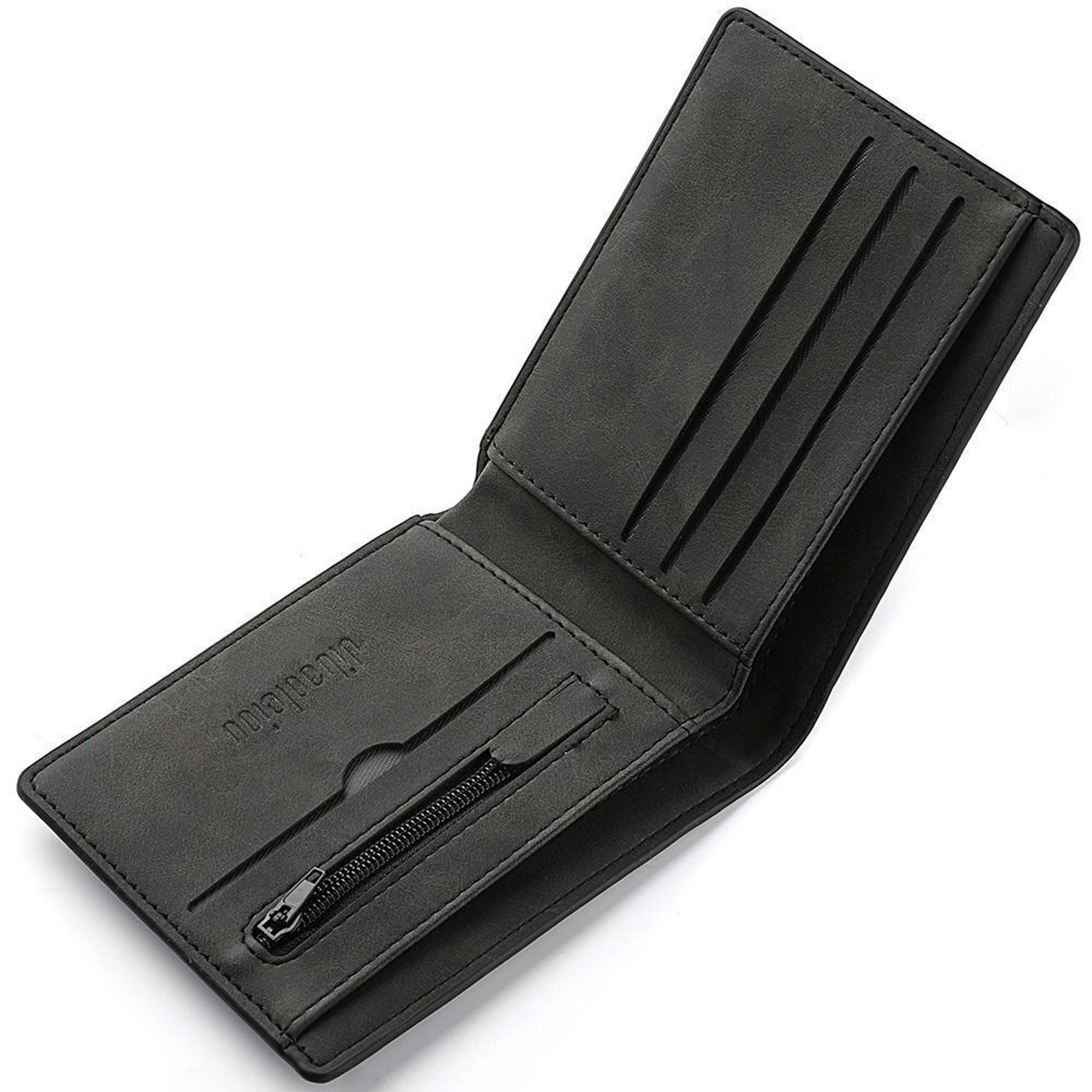 multi-card slot men wallet, pu leather fashion folding coin purse, large-capacity short wallet