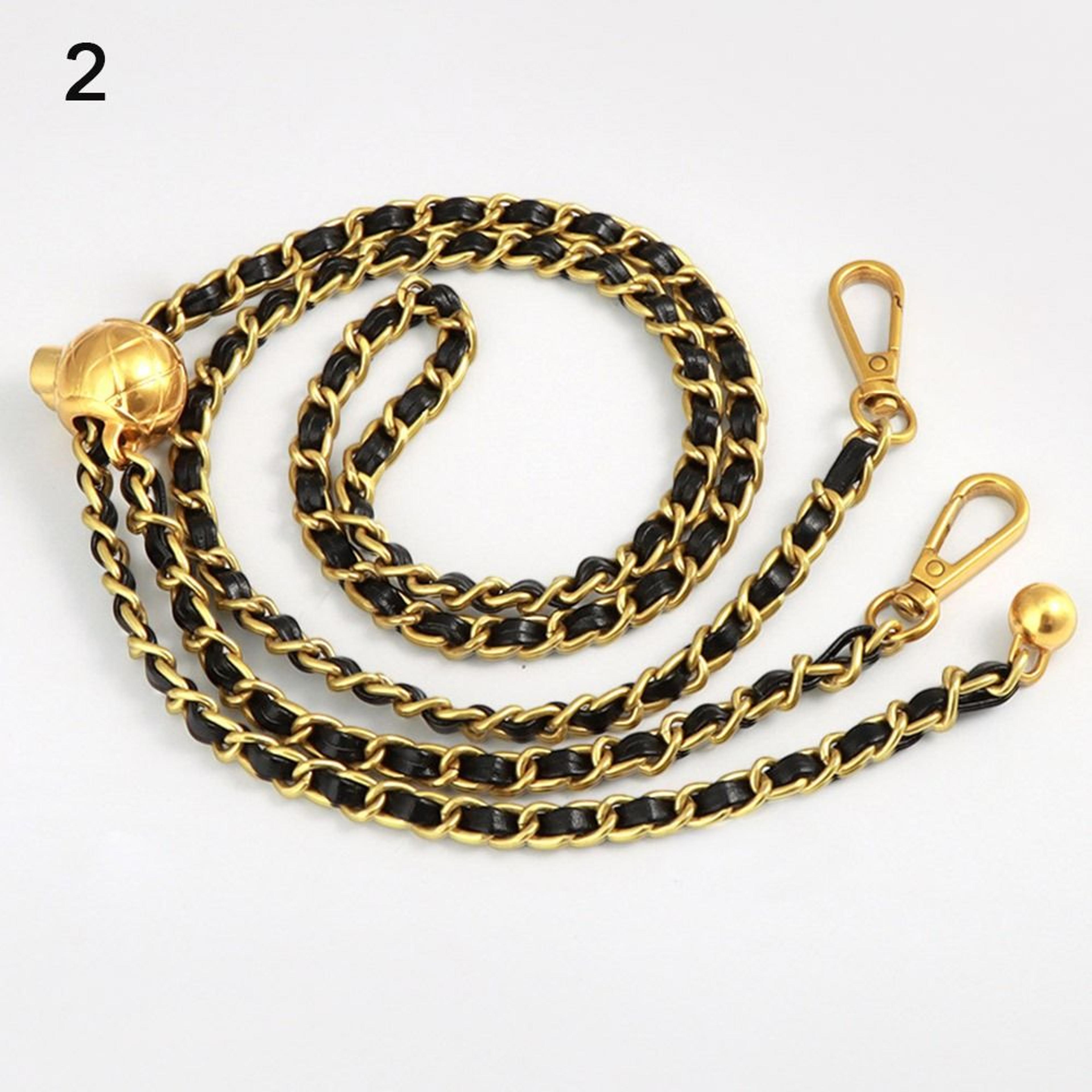 Bag Chain With Small Golden Balls Nonfading Metal Adjustable Length Shoulder Strap Replacement High 7
