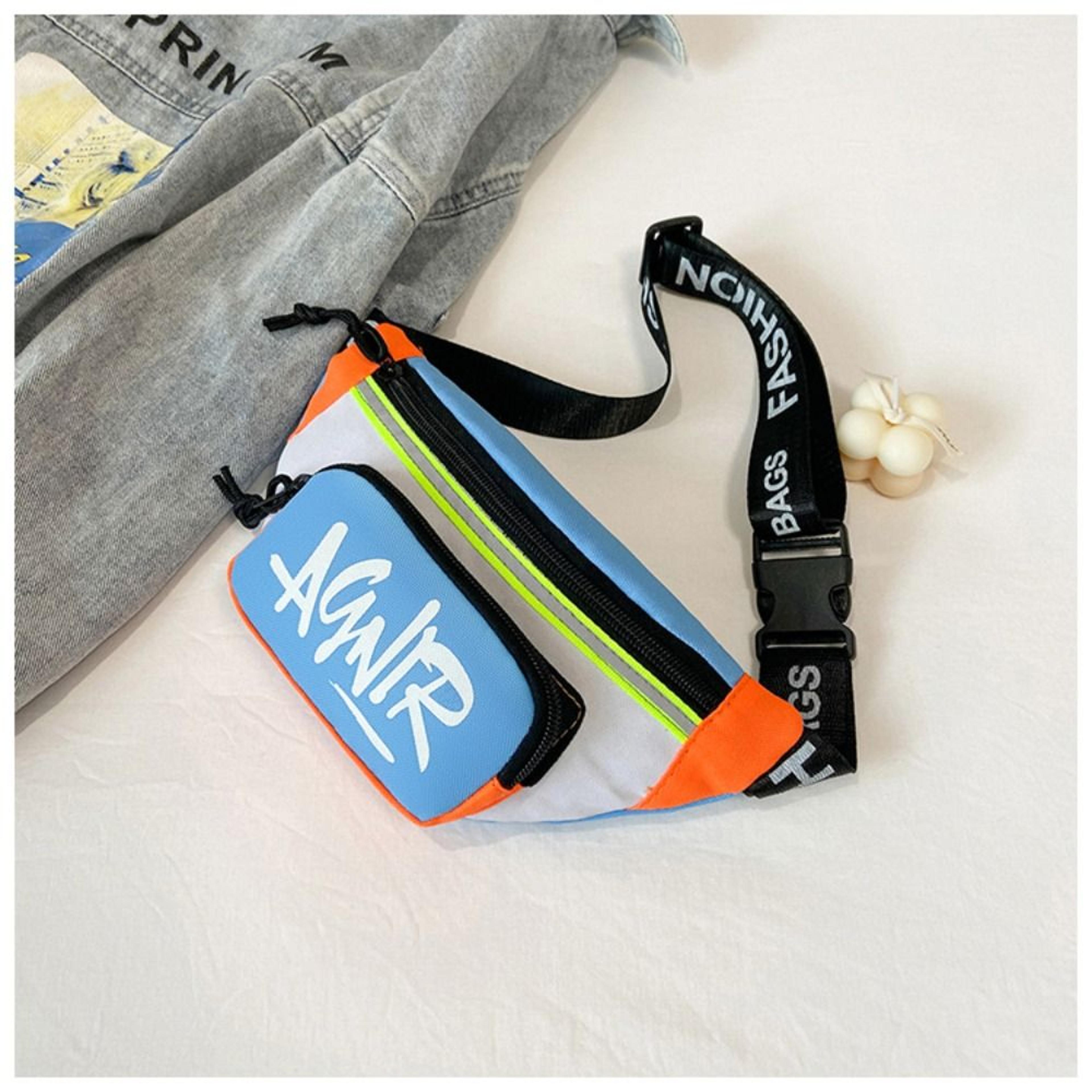 Children Mini Waist Bags Cute Letter Oxford Crossbody Fashion Fanny Pack For Girls Boys Banana Bag  2