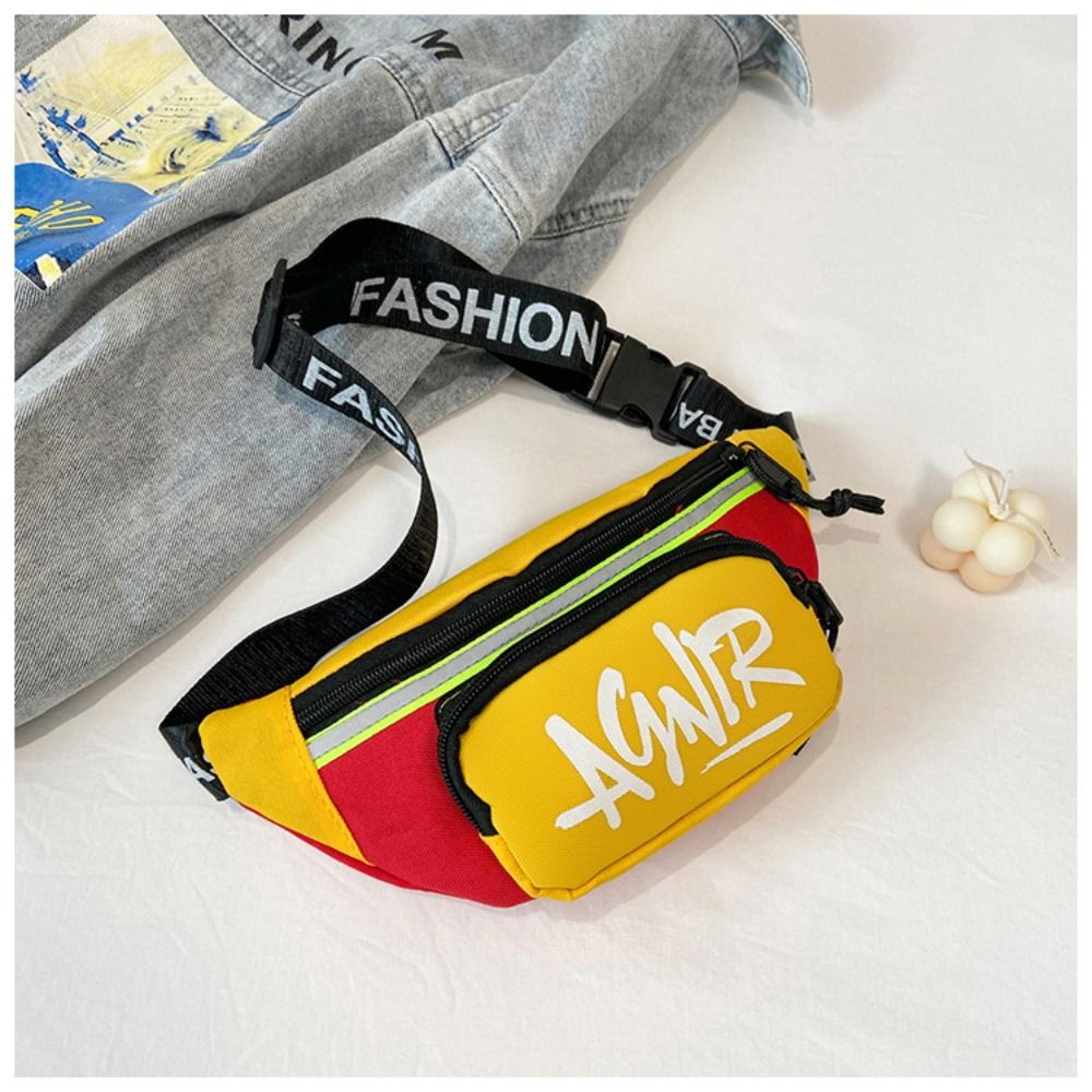 Children Mini Waist Bags Cute Letter Oxford Crossbody Fashion Fanny Pack For Girls Boys Banana Bag  8