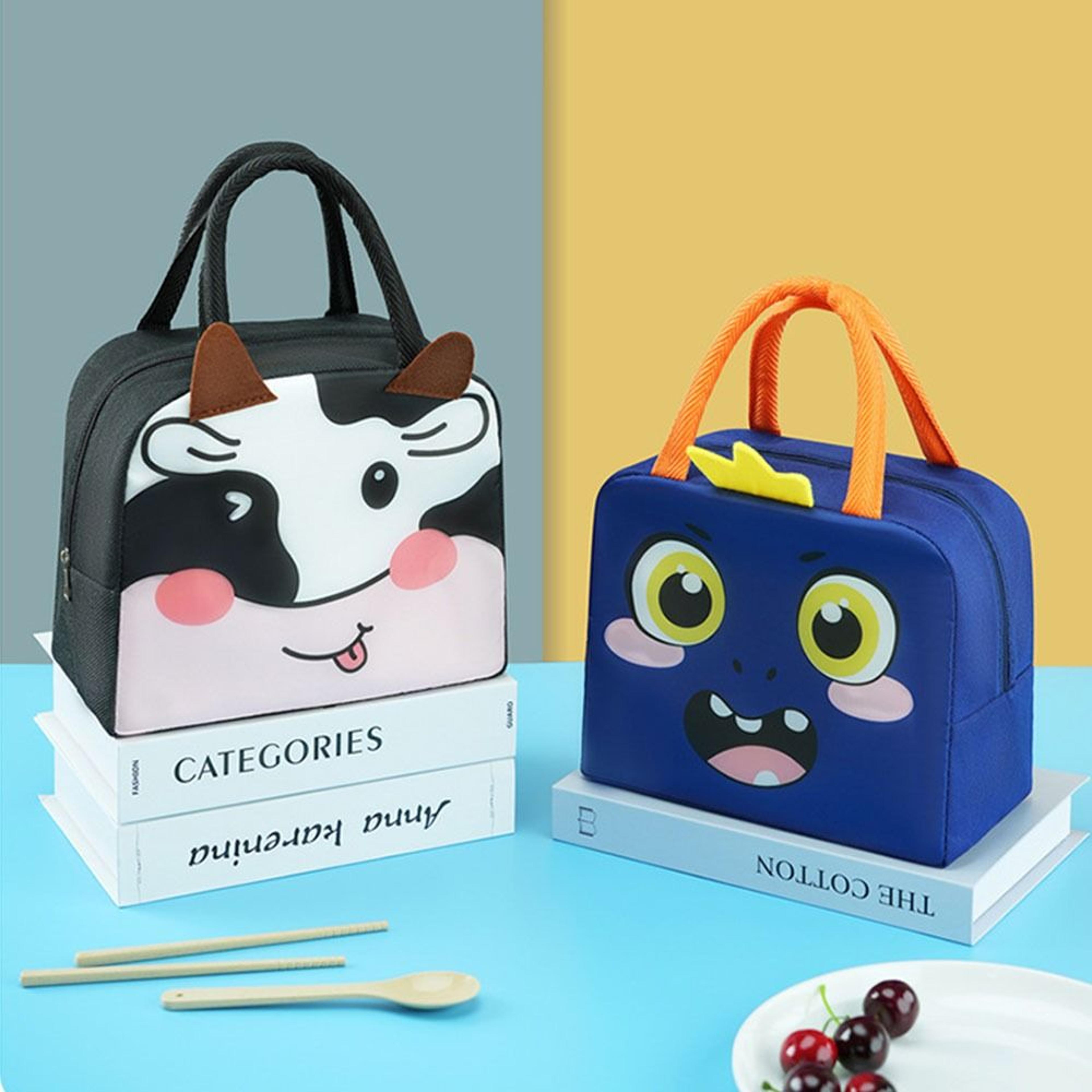 Portable Cartoon Stereoscopic Lunch Bag Thermal Insulated Lunch Box With Oxford Cloth Tote Ideal Fo 3