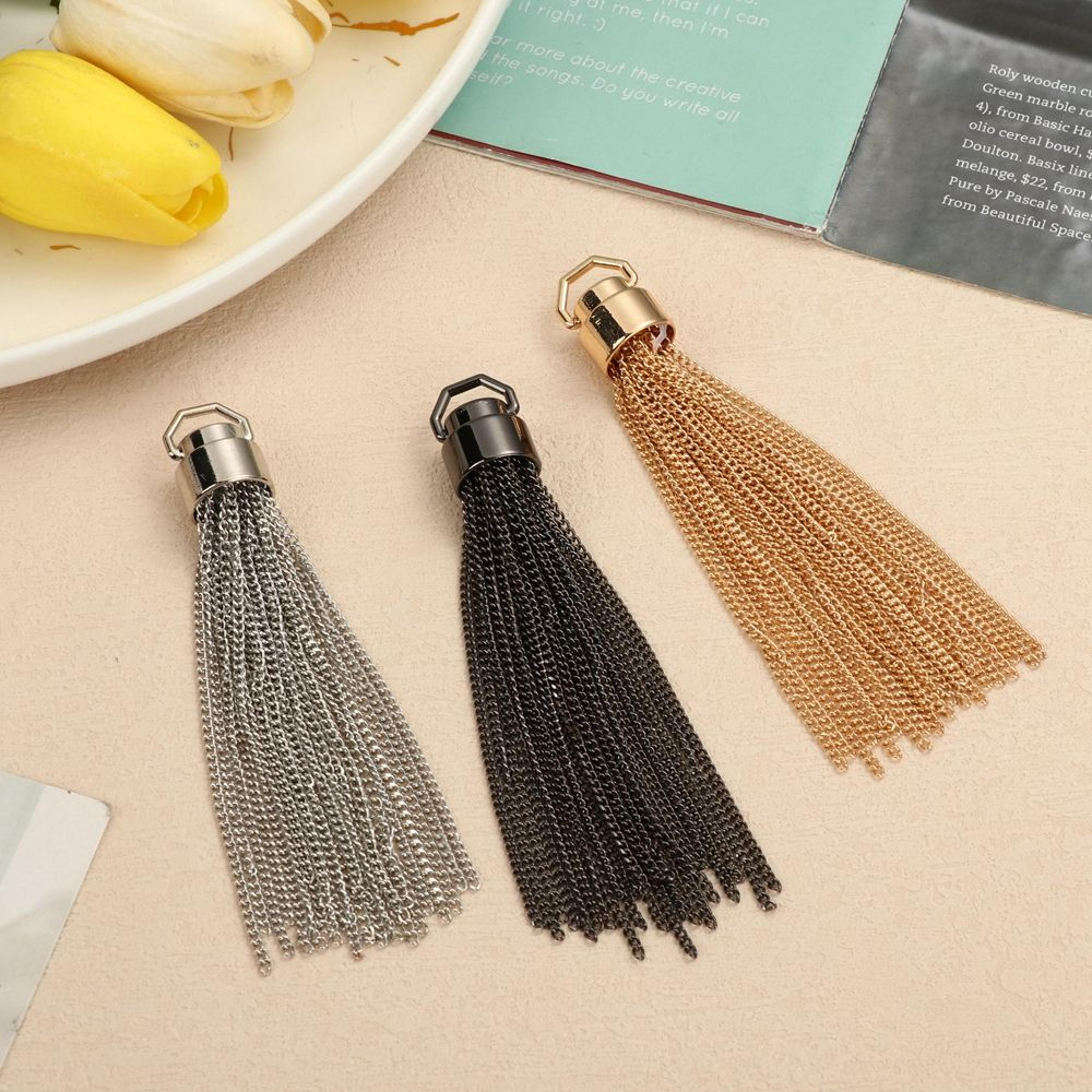 DIY Fashion Metal Decoration Buckle Tassel Pendant Keychain For Handbag Shoulder Bag Purse Hardware 0
