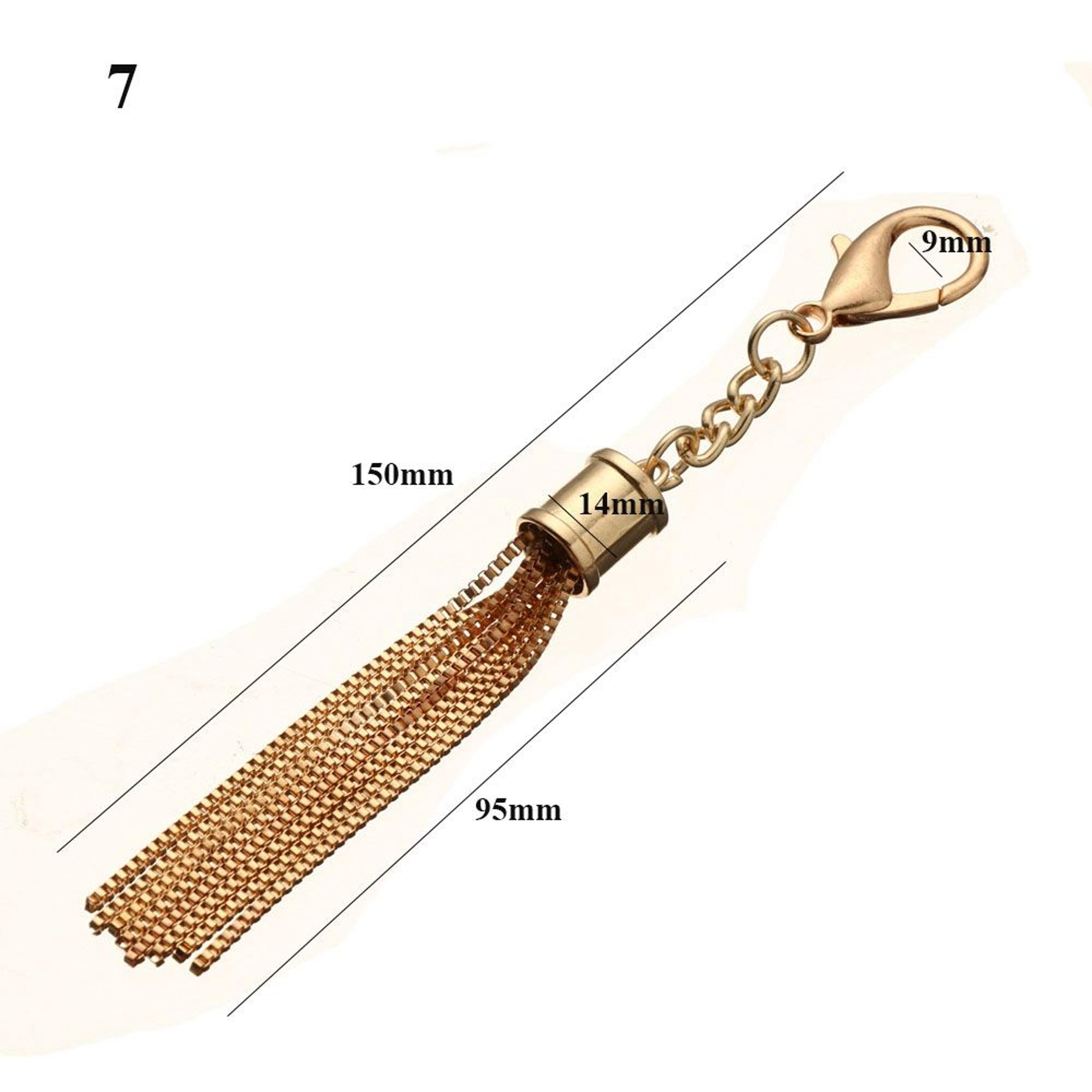 DIY Fashion Metal Decoration Buckle Tassel Pendant Keychain For Handbag Shoulder Bag Purse Hardware 6