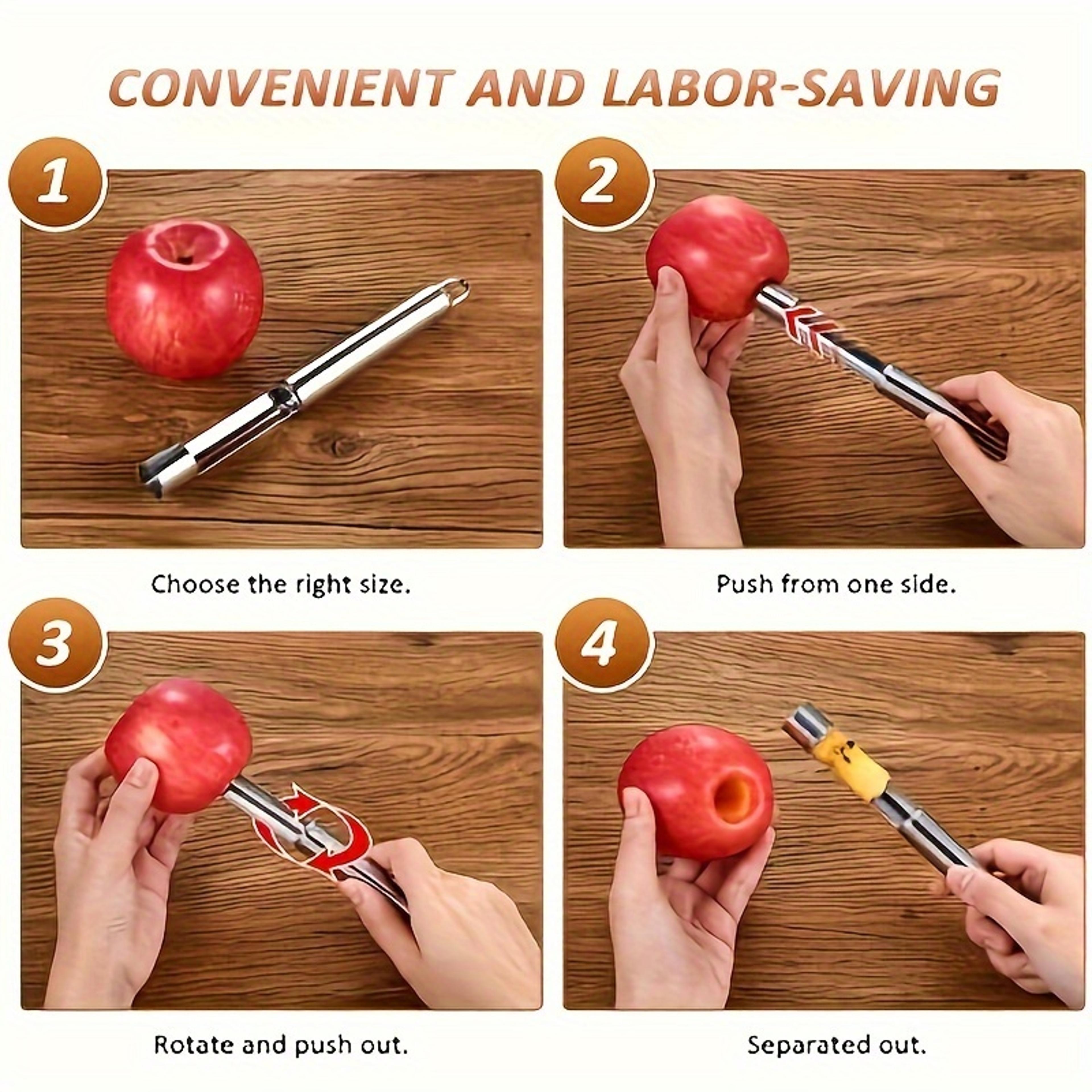 Stainless Steel Fruit Corer Red Dates Apple Pear Corer Fruit Seed Core Remover Slicer Knife Kitchen 4