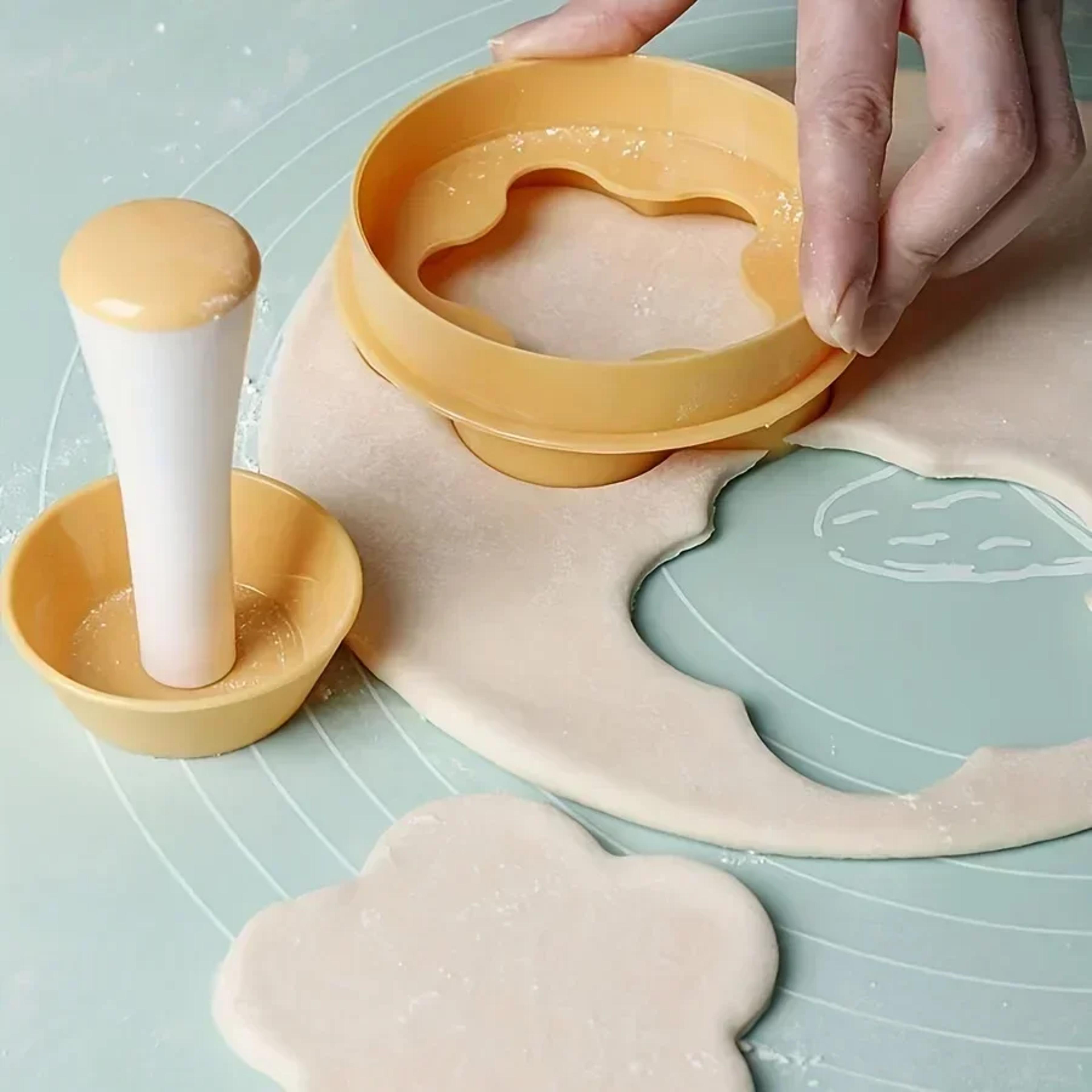 Pastry Dough Tamper Set Flower Shaped Cutter Cake Mold Creative Cake Cup Presser Biscuit Mold Pie T 2