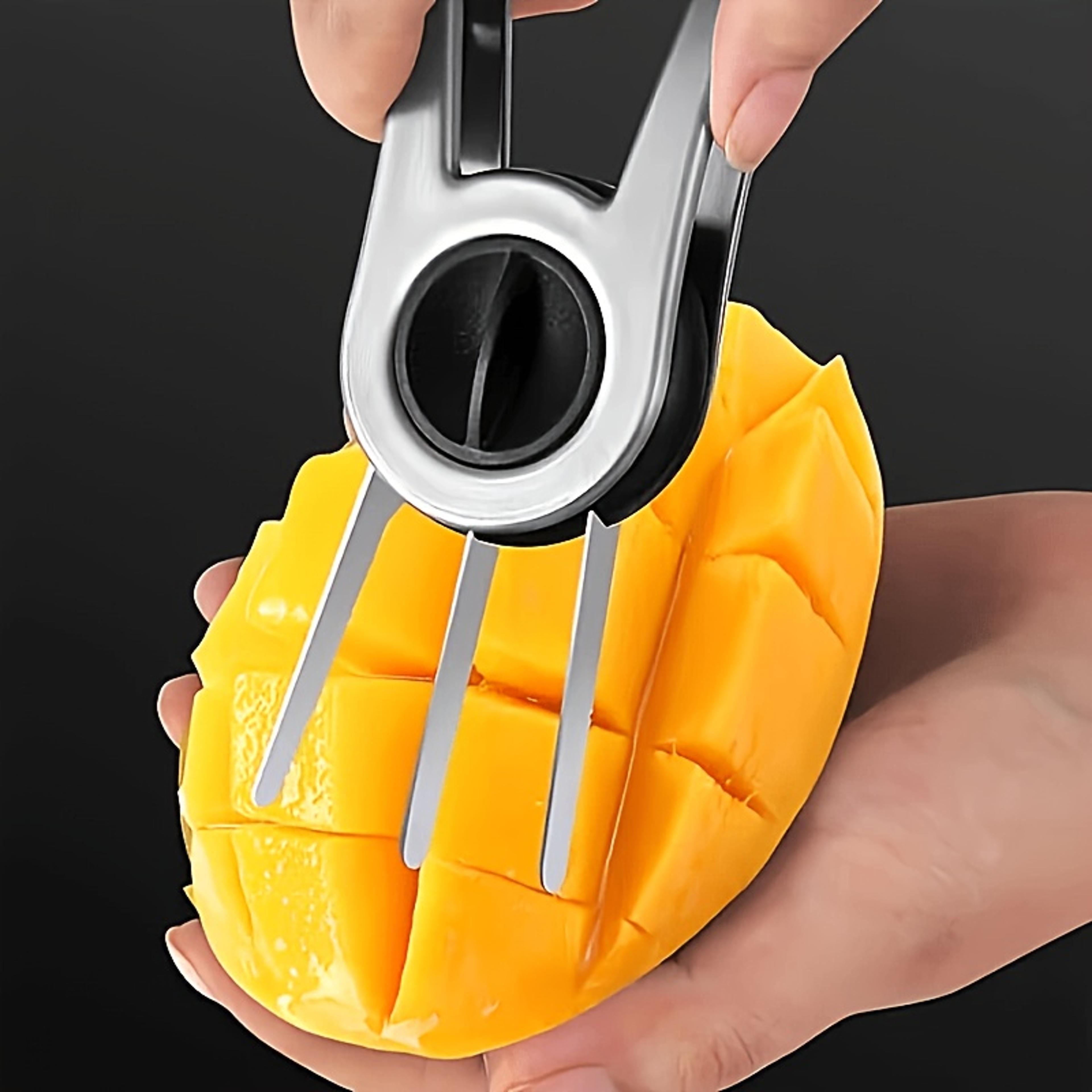 Stainless Steel Mango Cutter Splitter Avocado Slicer Fruit Melon Cutting Knife 3