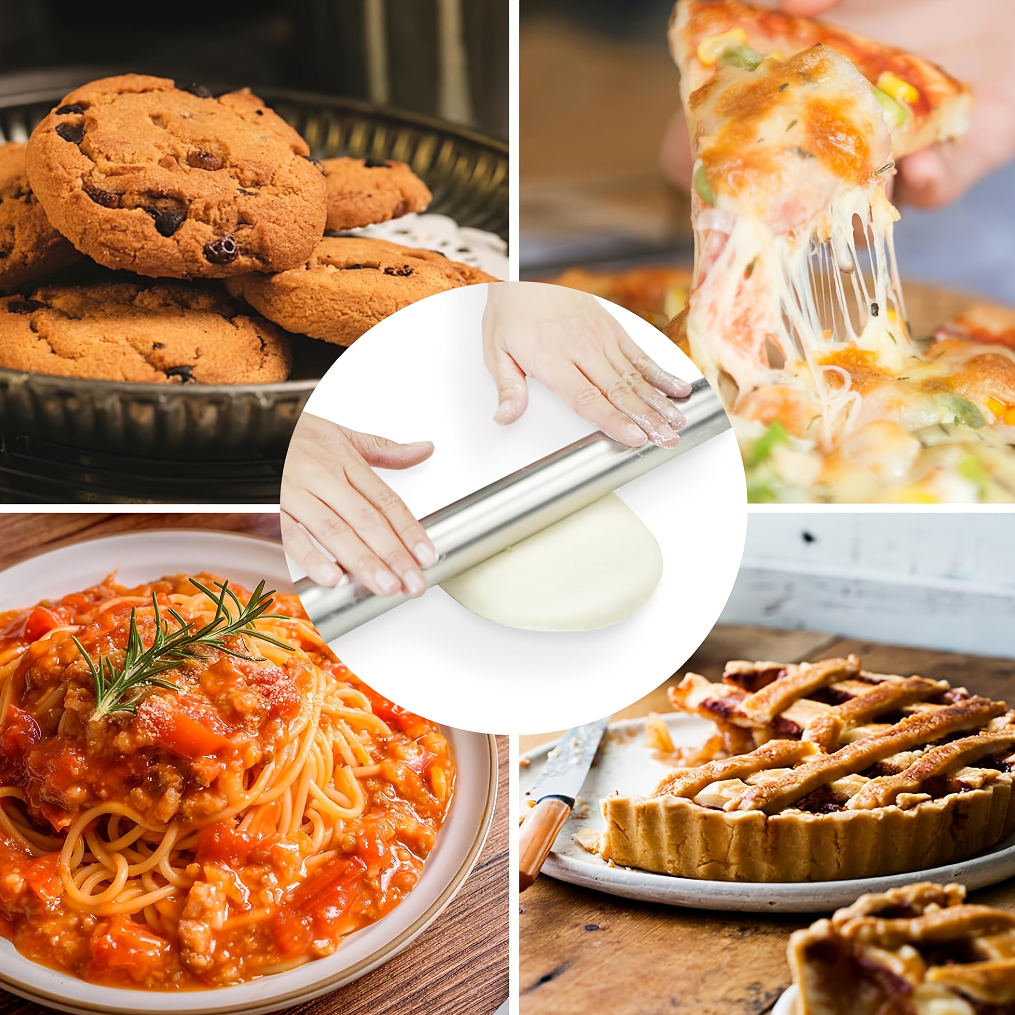 Stainless Steel Rolling Pin Nonstick Dough Roller For Pizza Noodles Cookie Making 4