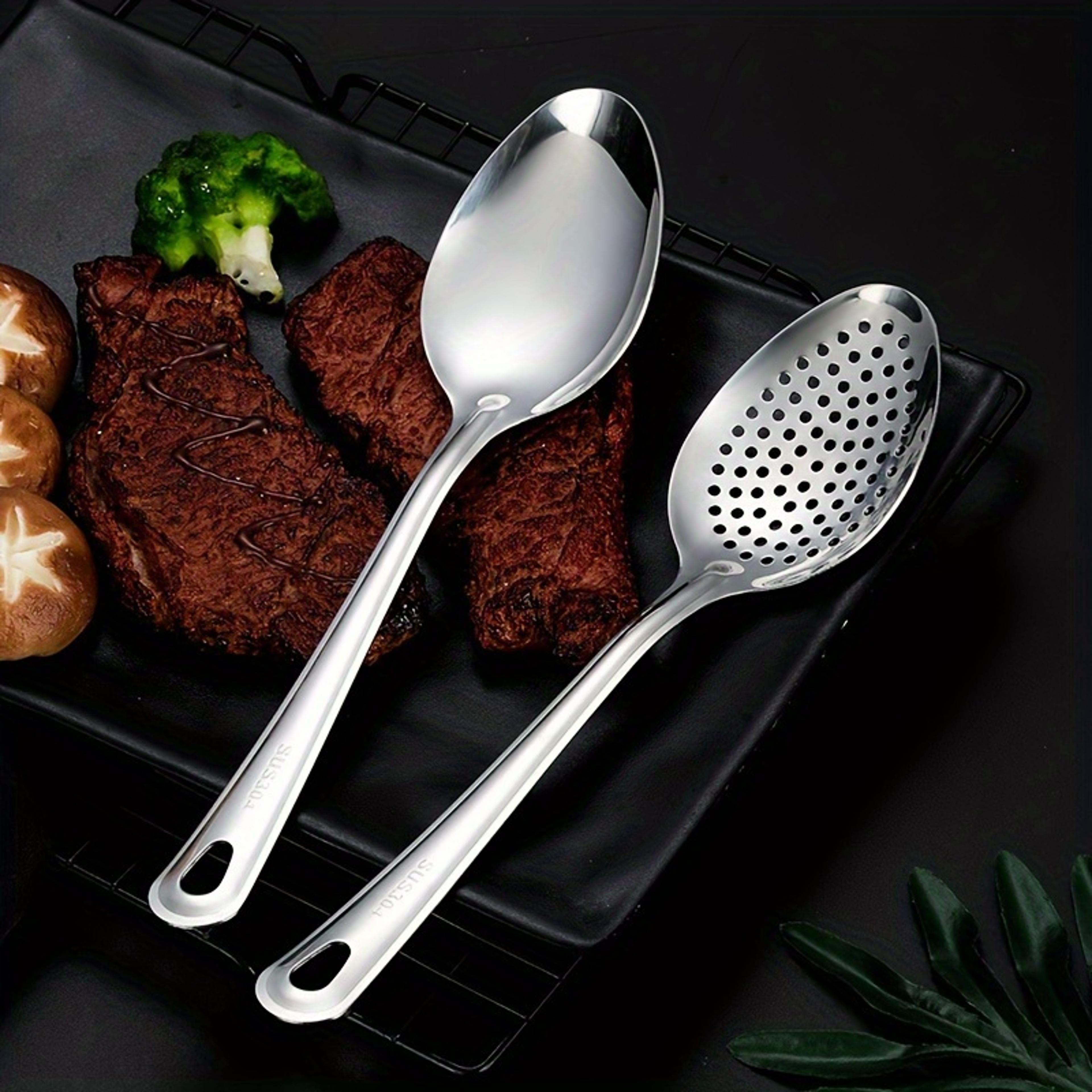 durable anti-rust stainless steel colander, noodle spoon, deep-fried skimmer spoon for kitchen