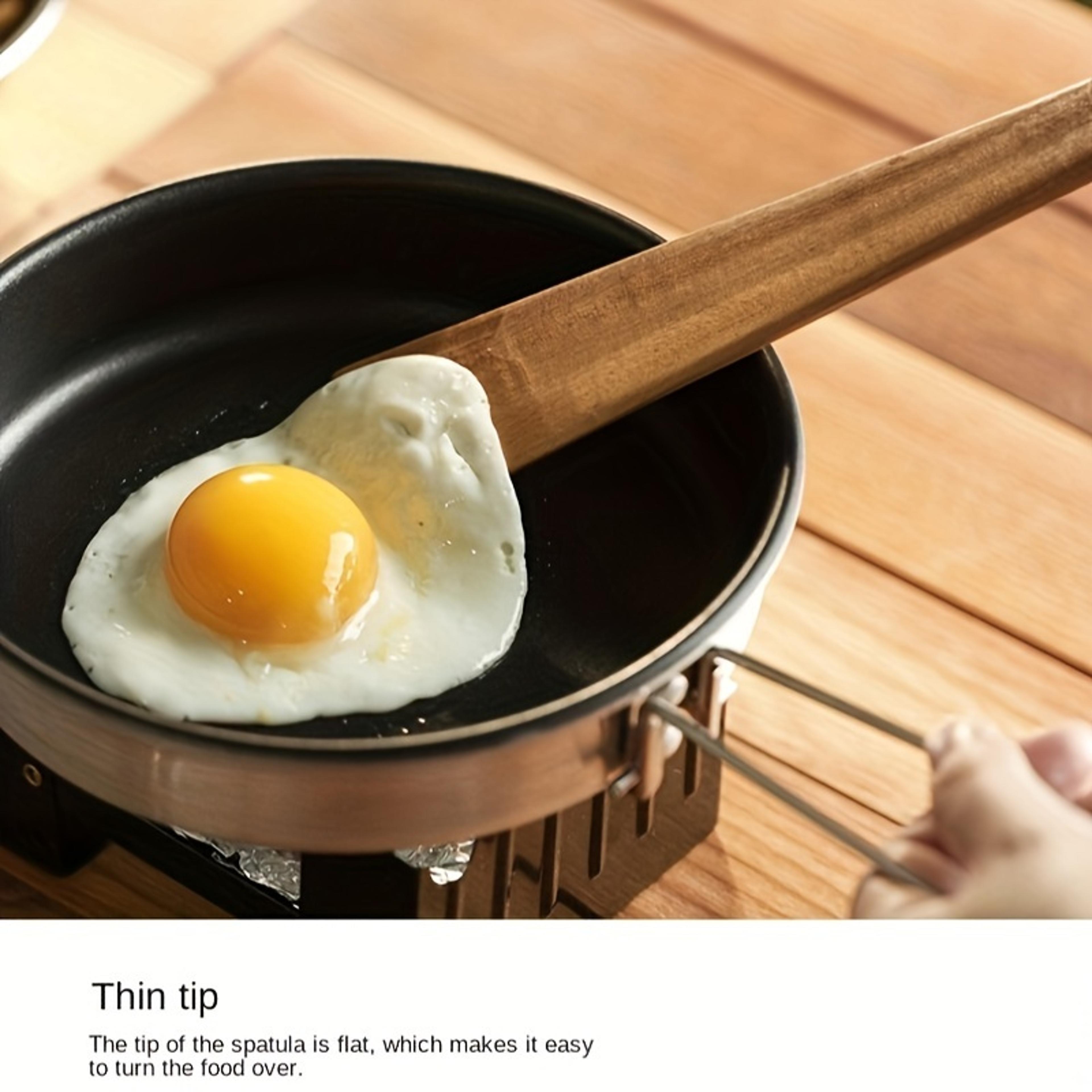 Teak Wood Spatula Small Kitchen Spatula For Cooking Egg Pancake Turner 2