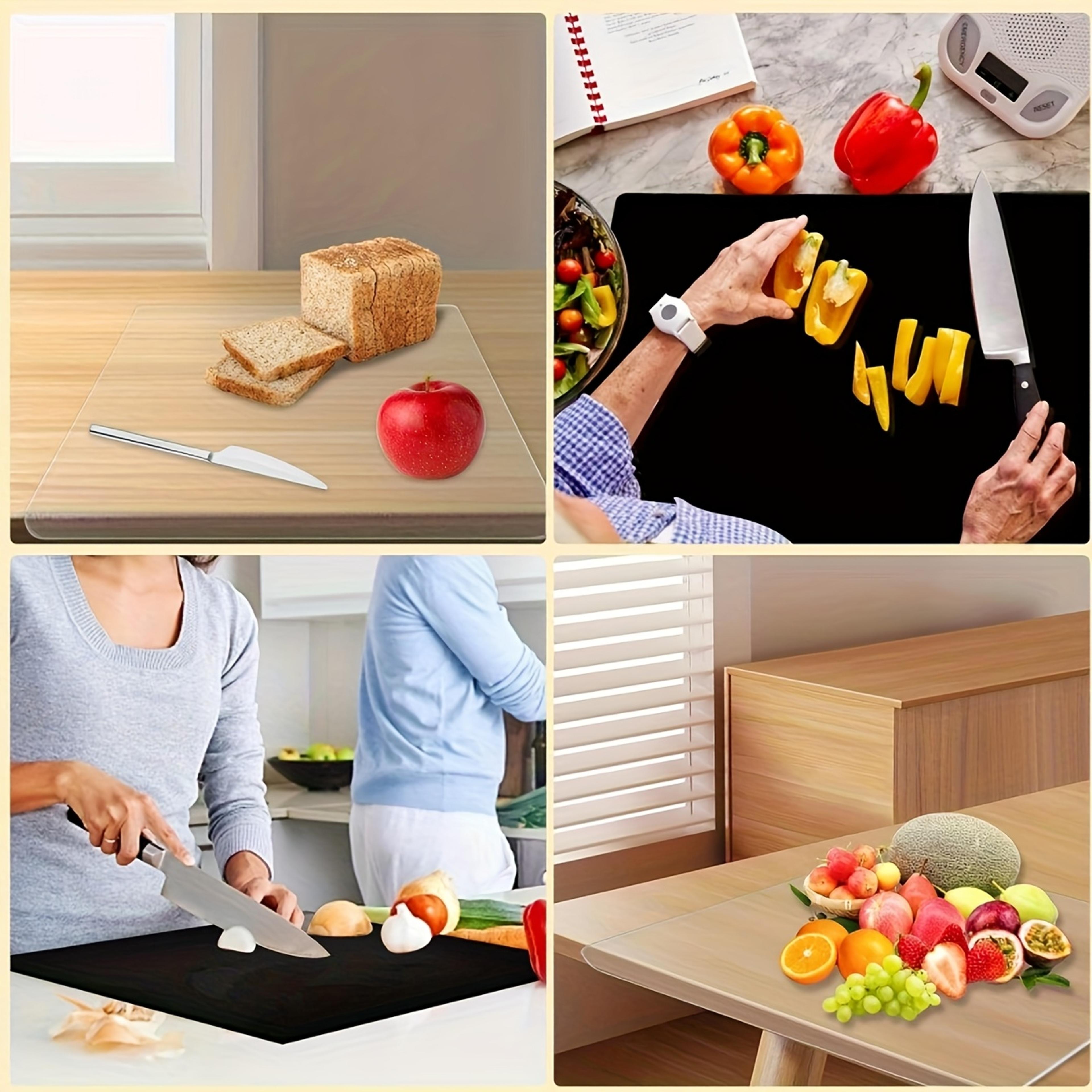 High Toughness Acrylic Large Black Cutting Board NonSlip EasyClean Surface Ideal For Kitchen Counte 4