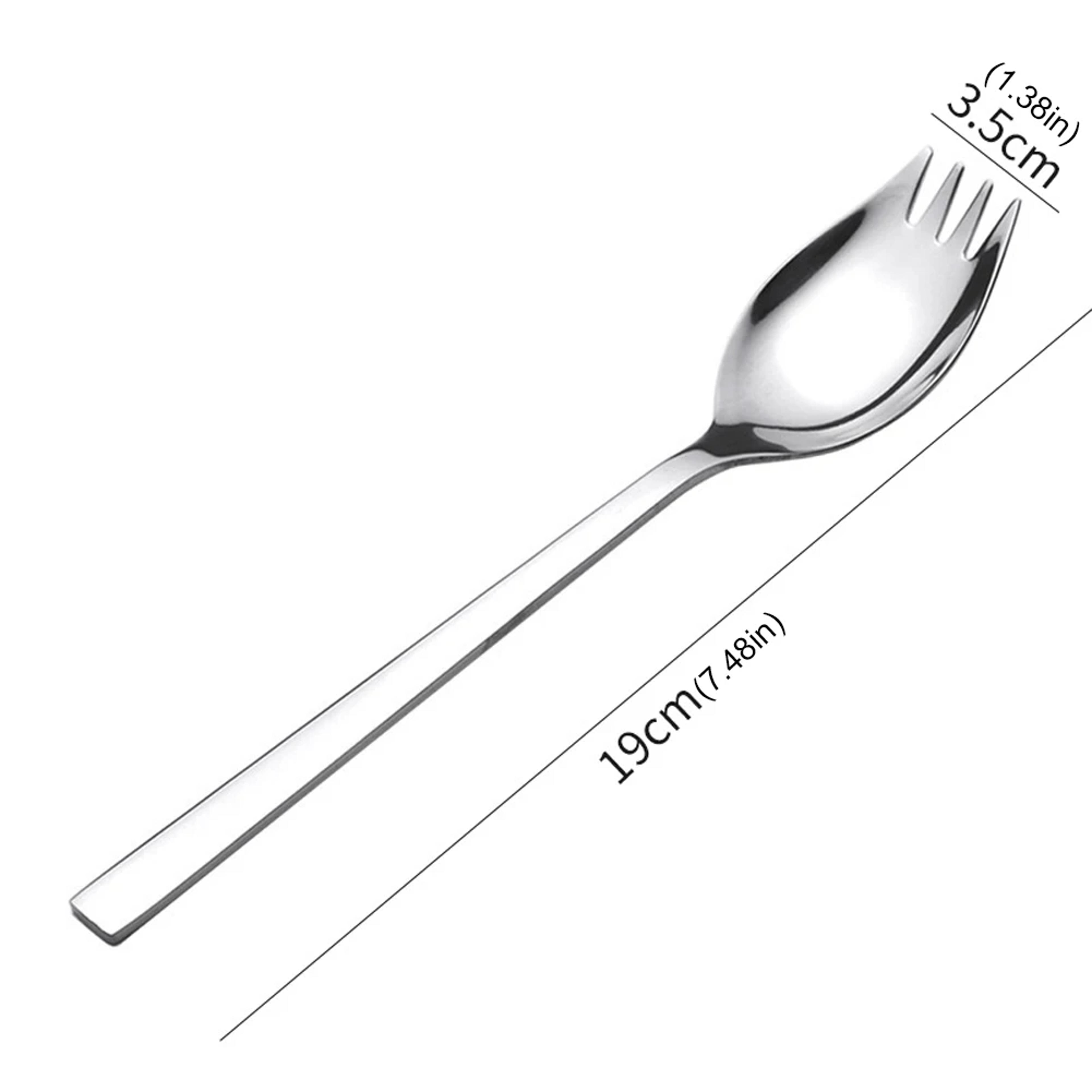 Stainless Steel Sporks Fork Spoon Set For Camping Outdoor Tableware Picnic Salad Hiking Instant Noo