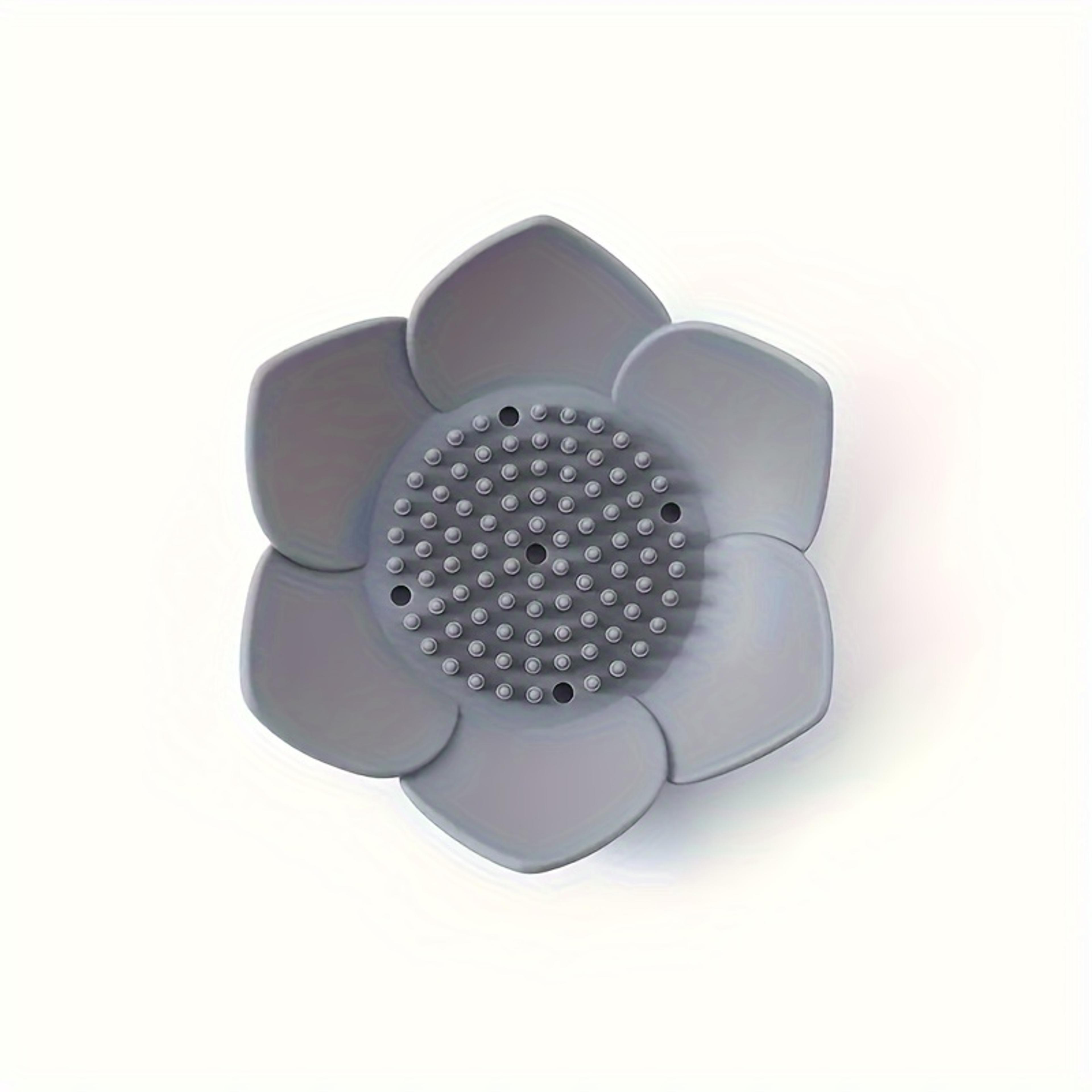 Soap Box Lotus Shape Nonslip Silicone Draining Soap Tray Bathroom Soap Dish 5